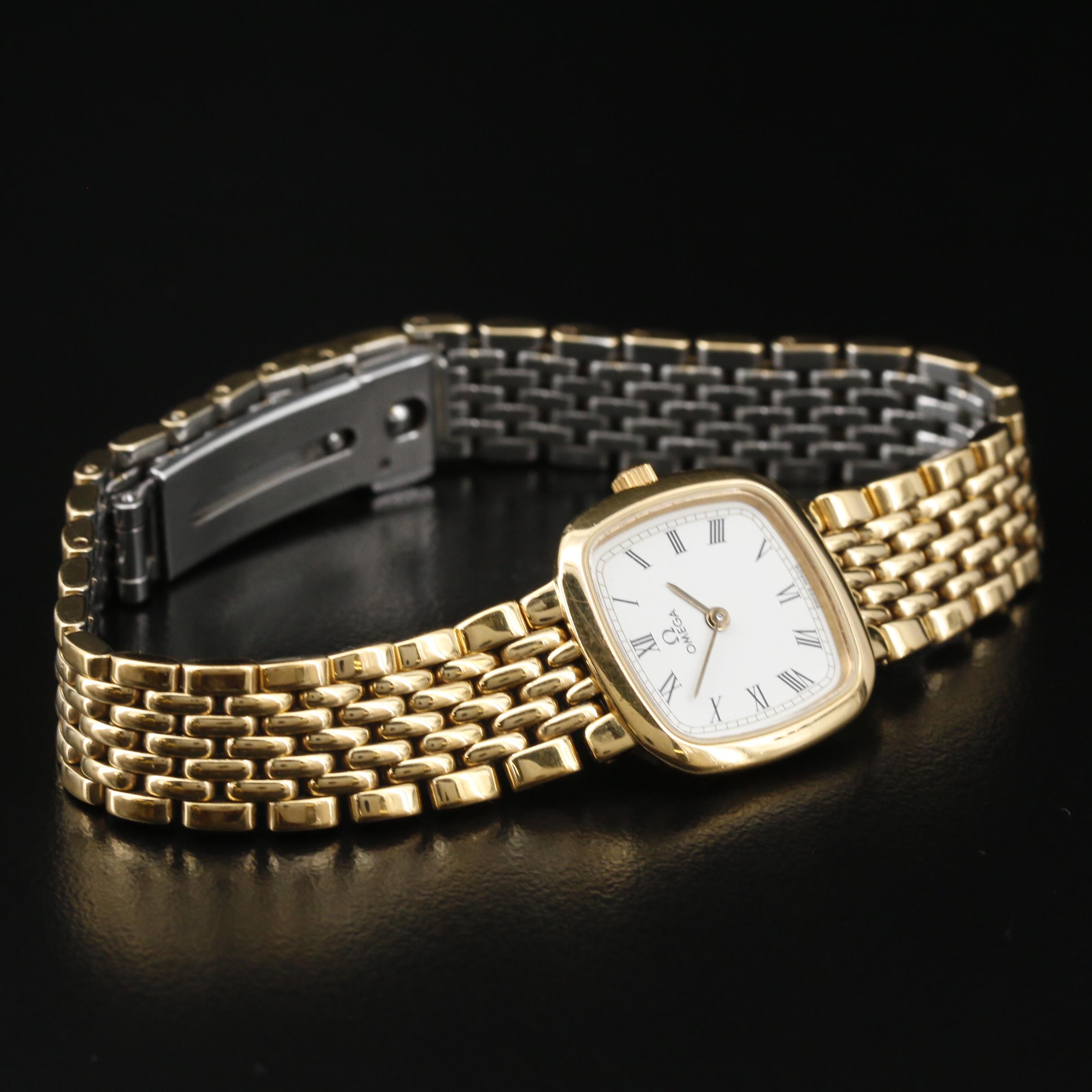 1990 Omega "De Ville Ile de France" Gold Plated Quartz Watch