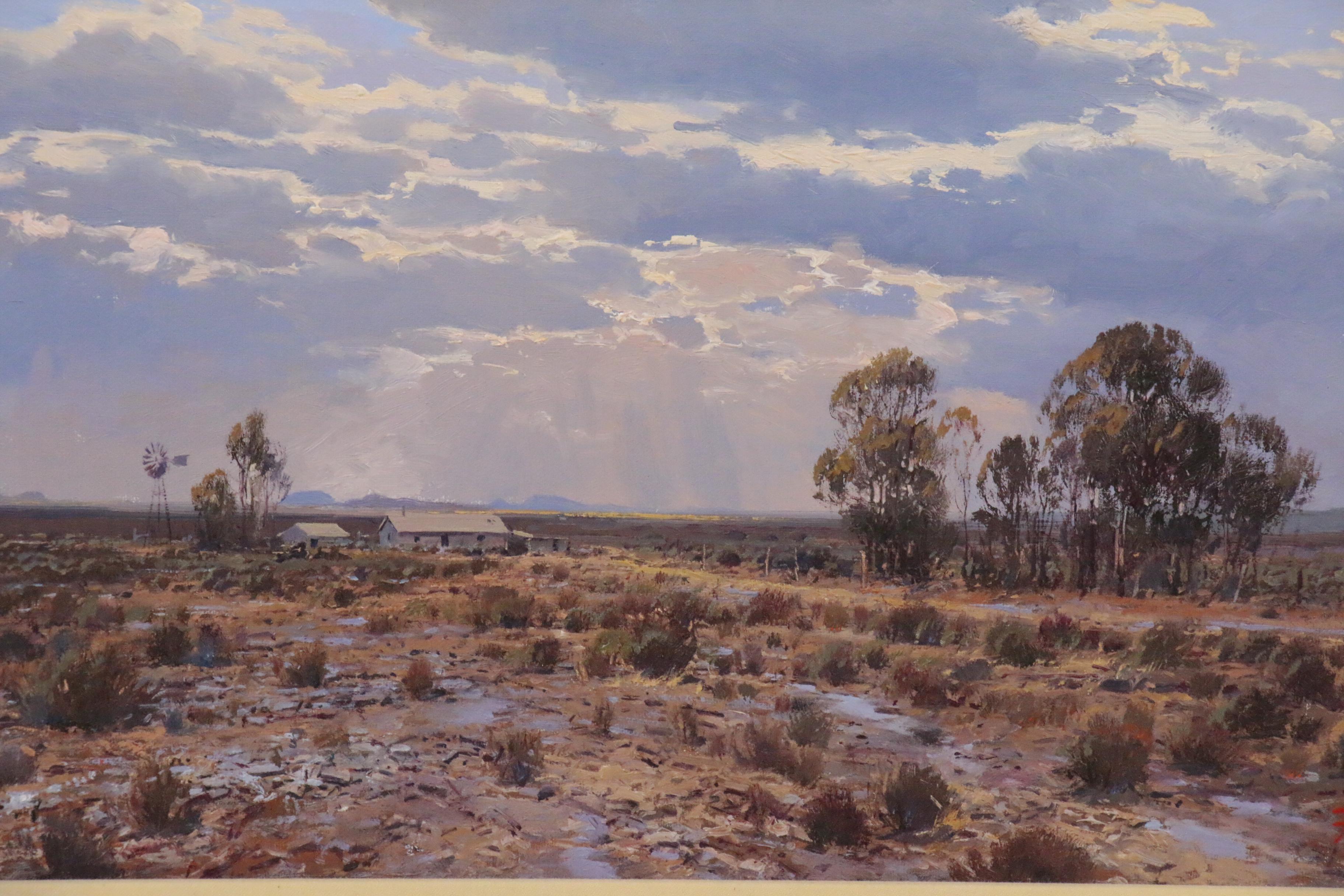 Francois Koch Oil Painting of South African Karoo Landscape