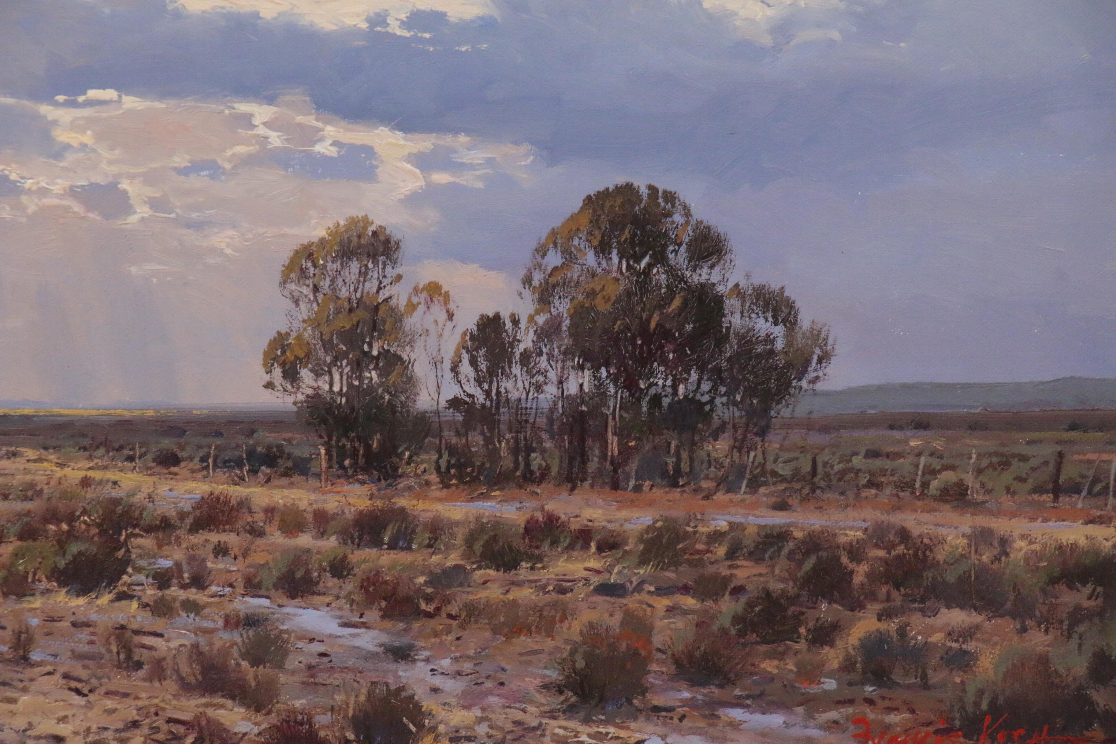 Francois Koch Oil Painting of South African Karoo Landscape
