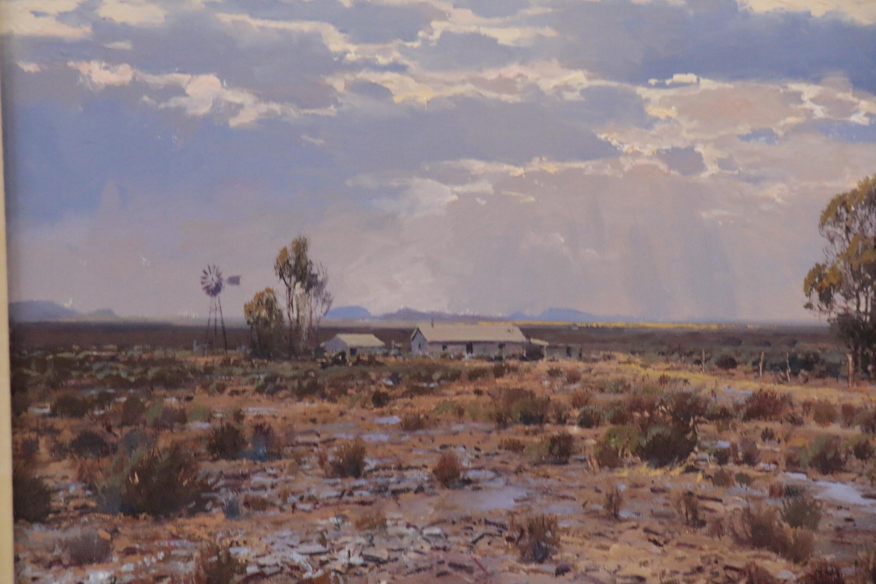 Francois Koch Oil Painting of South African Karoo Landscape