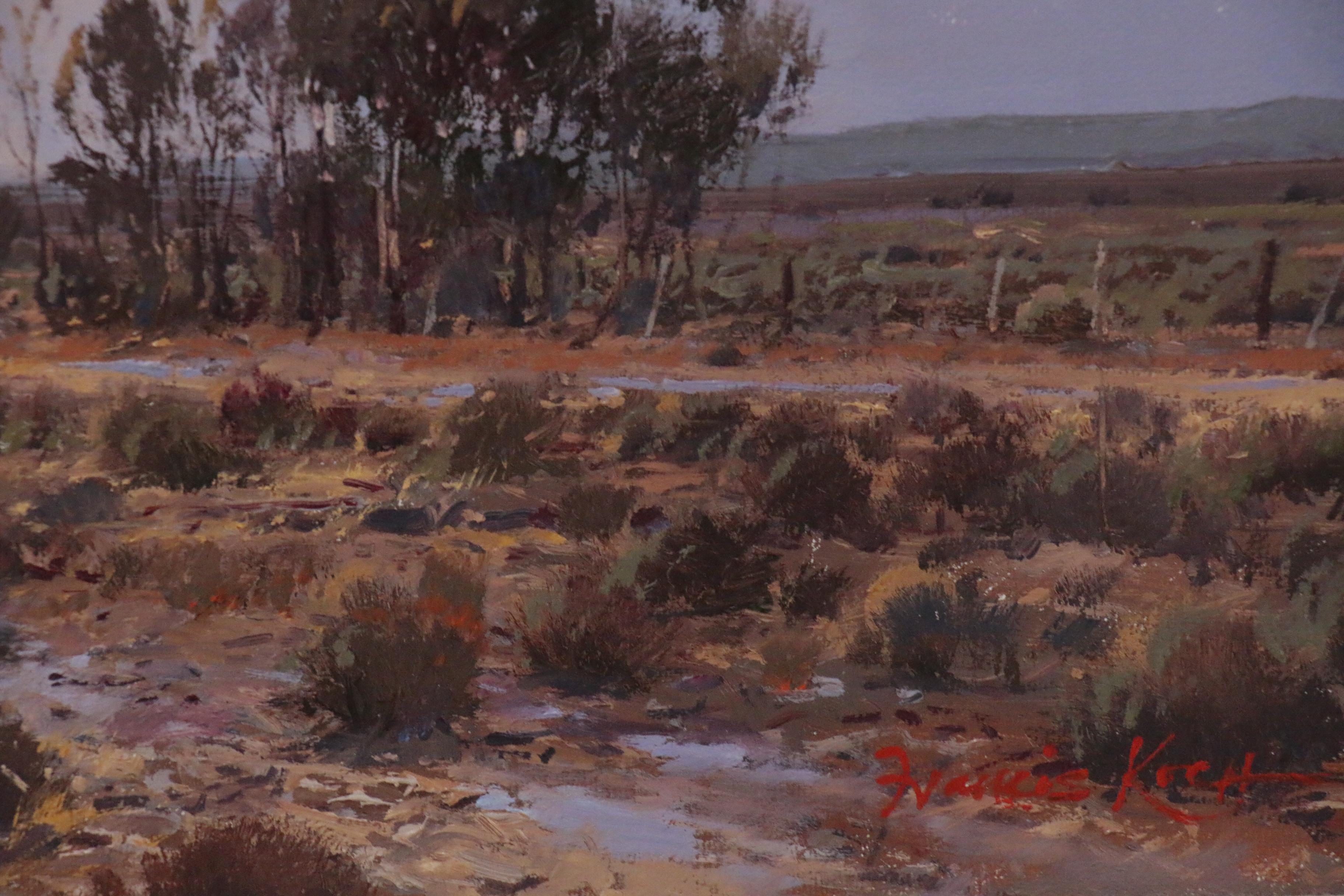 Francois Koch Oil Painting of South African Karoo Landscape