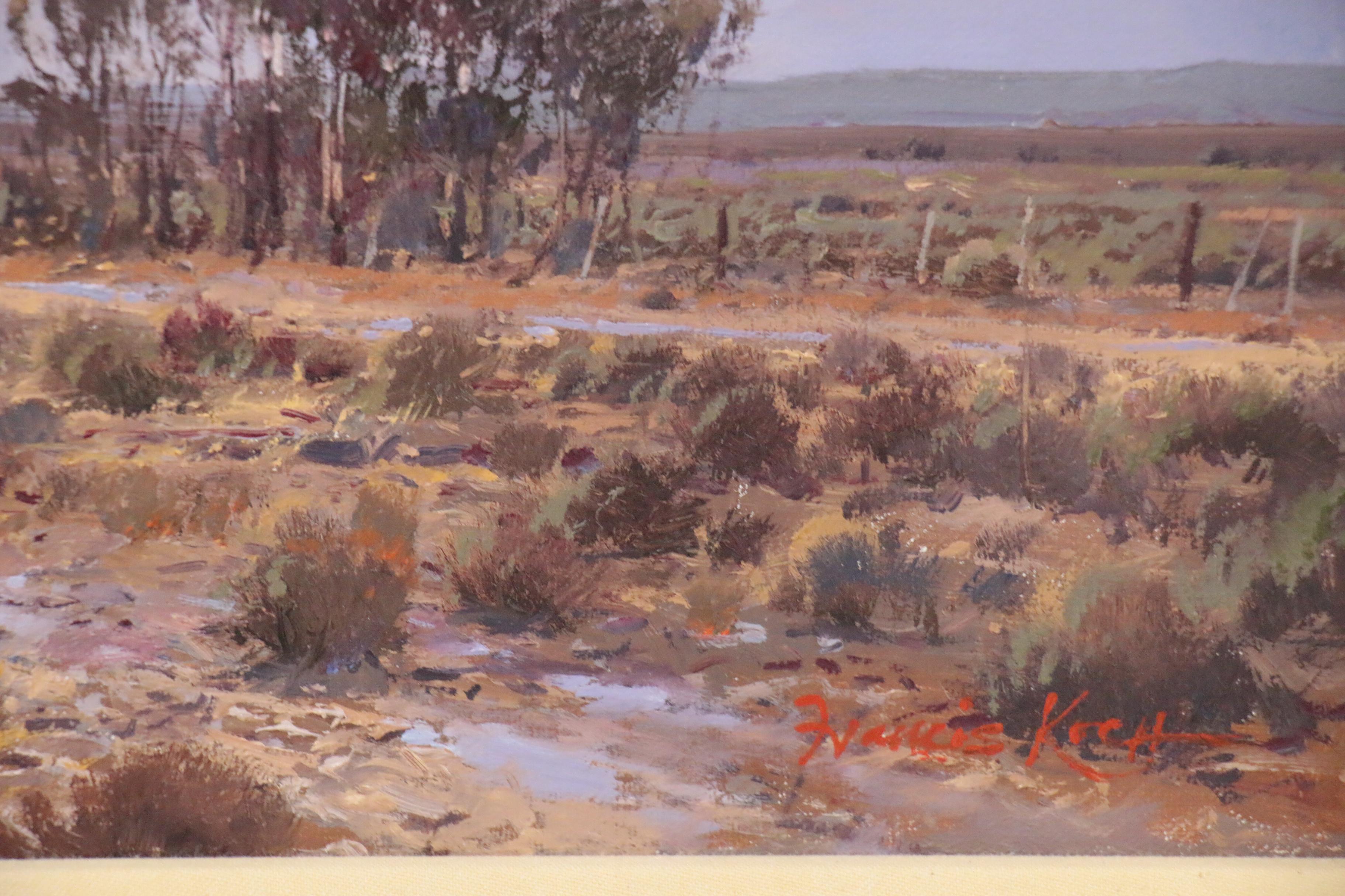 Francois Koch Oil Painting of South African Karoo Landscape