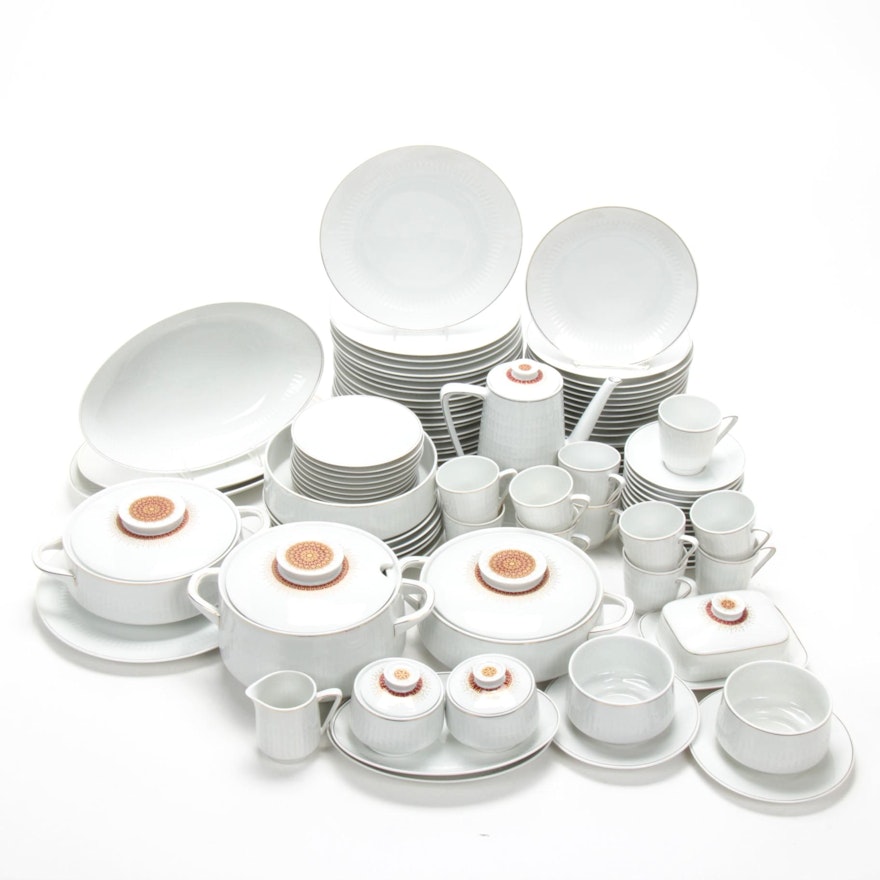 Scherzer "Étude" Mid Century Modern Porcelain Dinnerware, Vintage