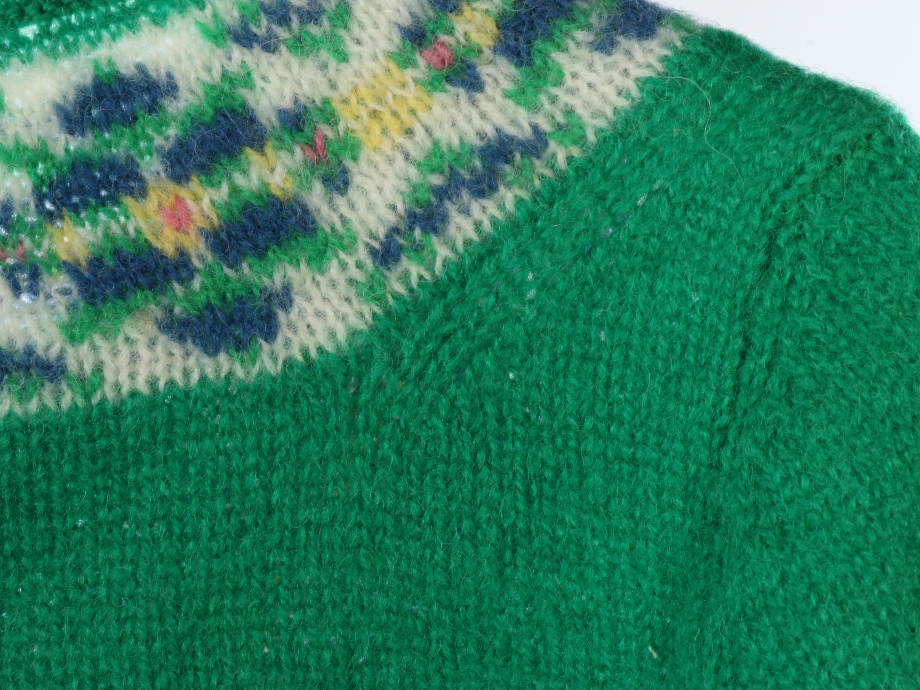 Dean's of Scotland Fair Isle Yoke Sweaters and Cardigans, 1970s Vintage