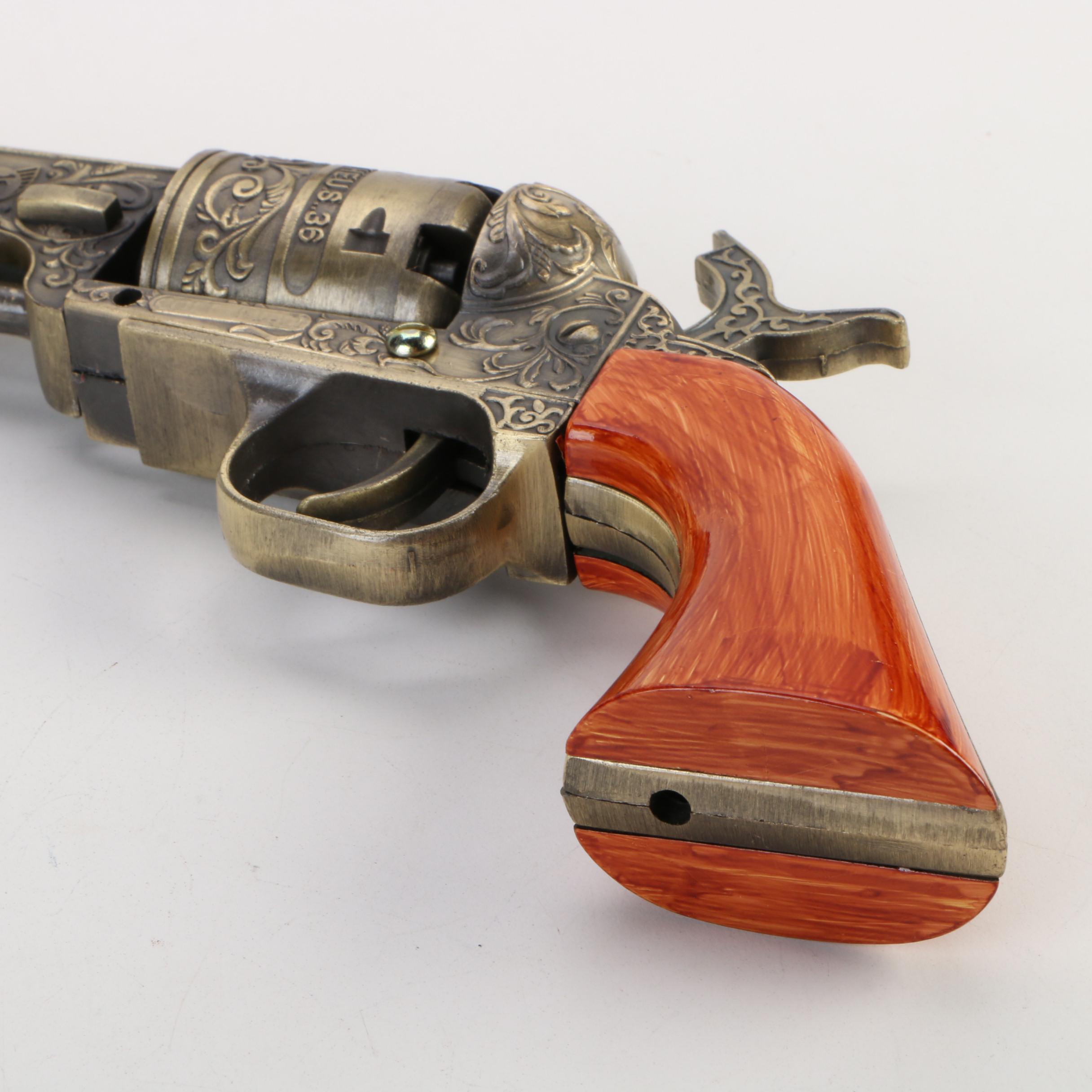 Decorative Replica Colt "The US .36" Model Revolver with Display Stand