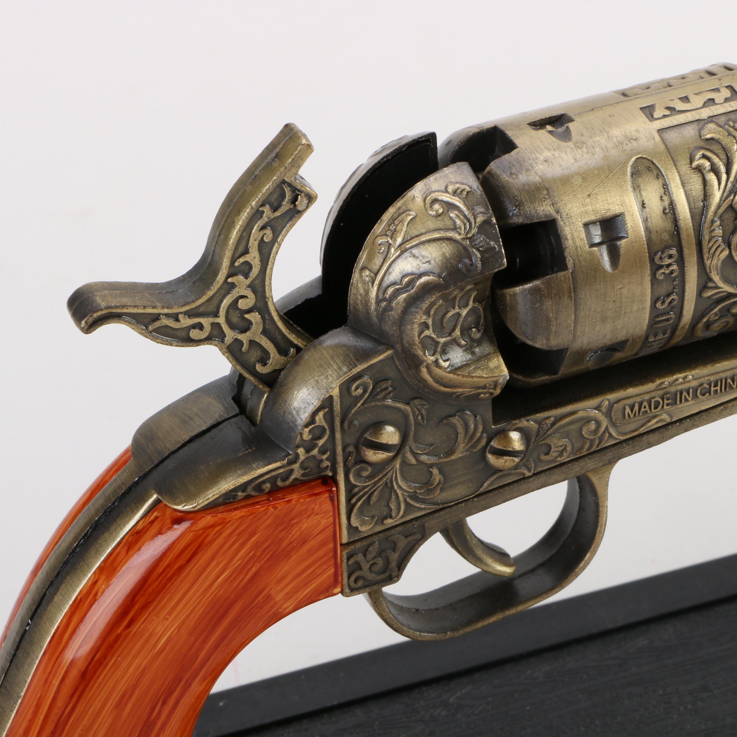 Decorative Replica Colt "The US .36" Model Revolver with Display Stand