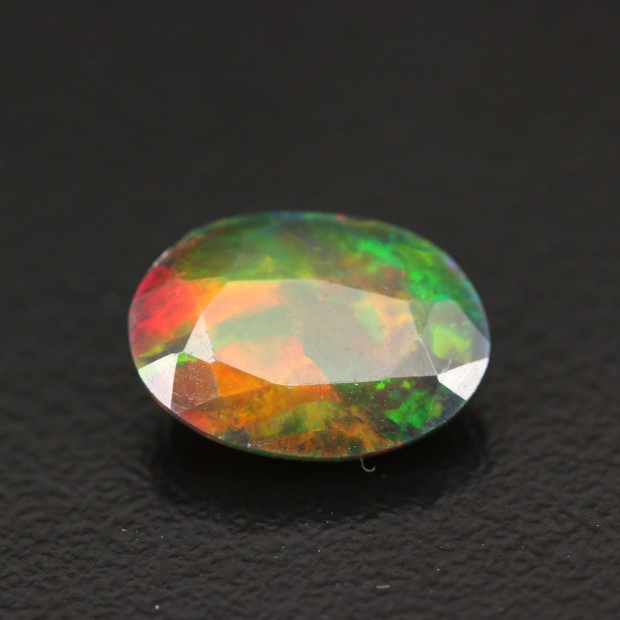 Loose 1.75 CT Oval Faceted Opal
