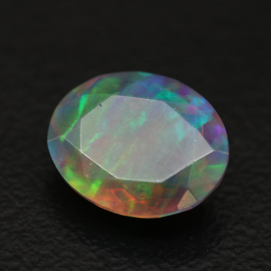 Loose 1.70 CT Oval Faceted Opal