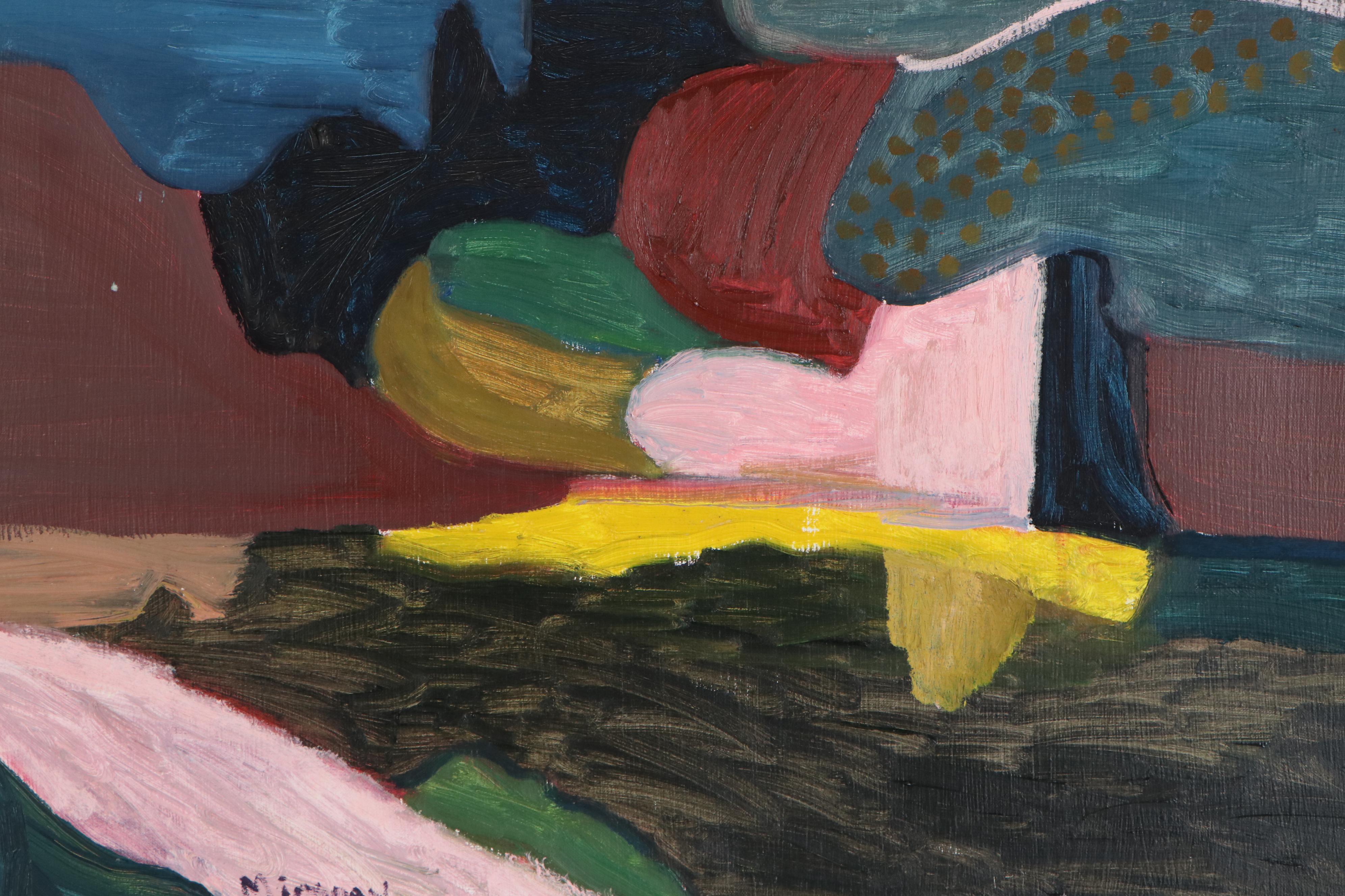 Jerry Mironov Expressionist Style Landscape Oil Painting