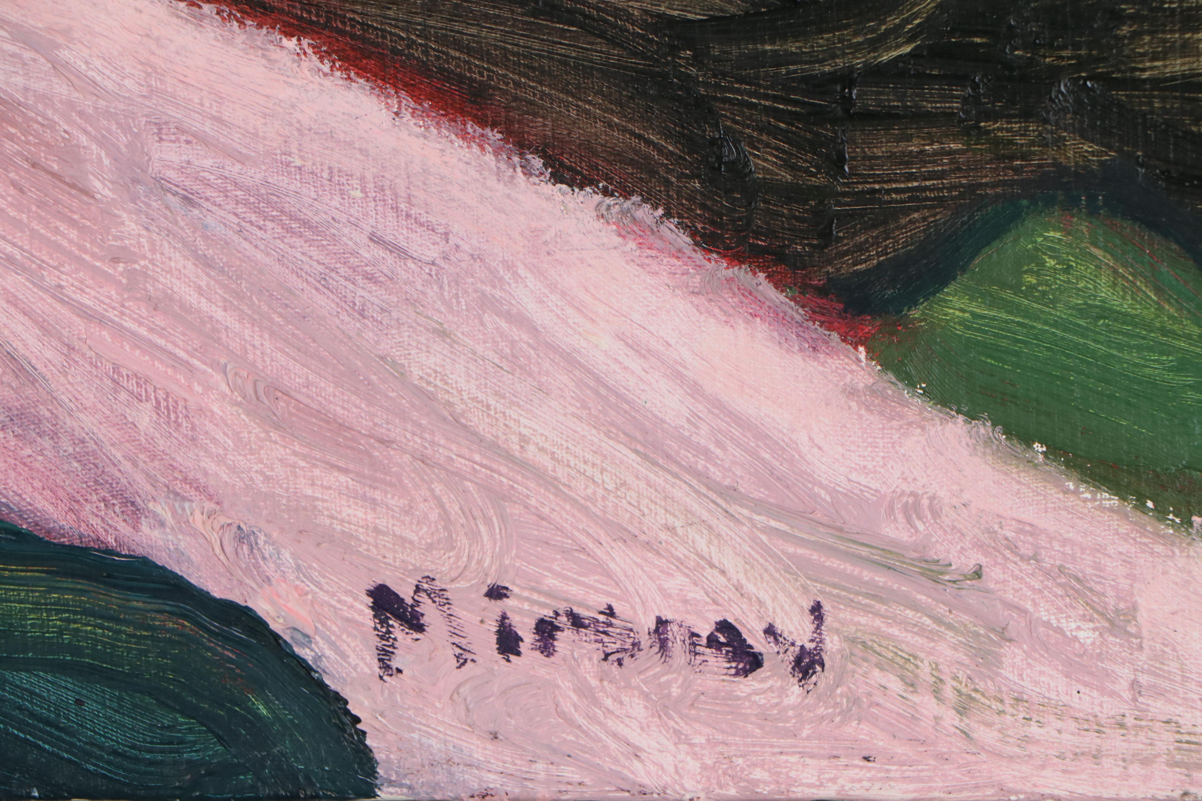 Jerry Mironov Expressionist Style Landscape Oil Painting