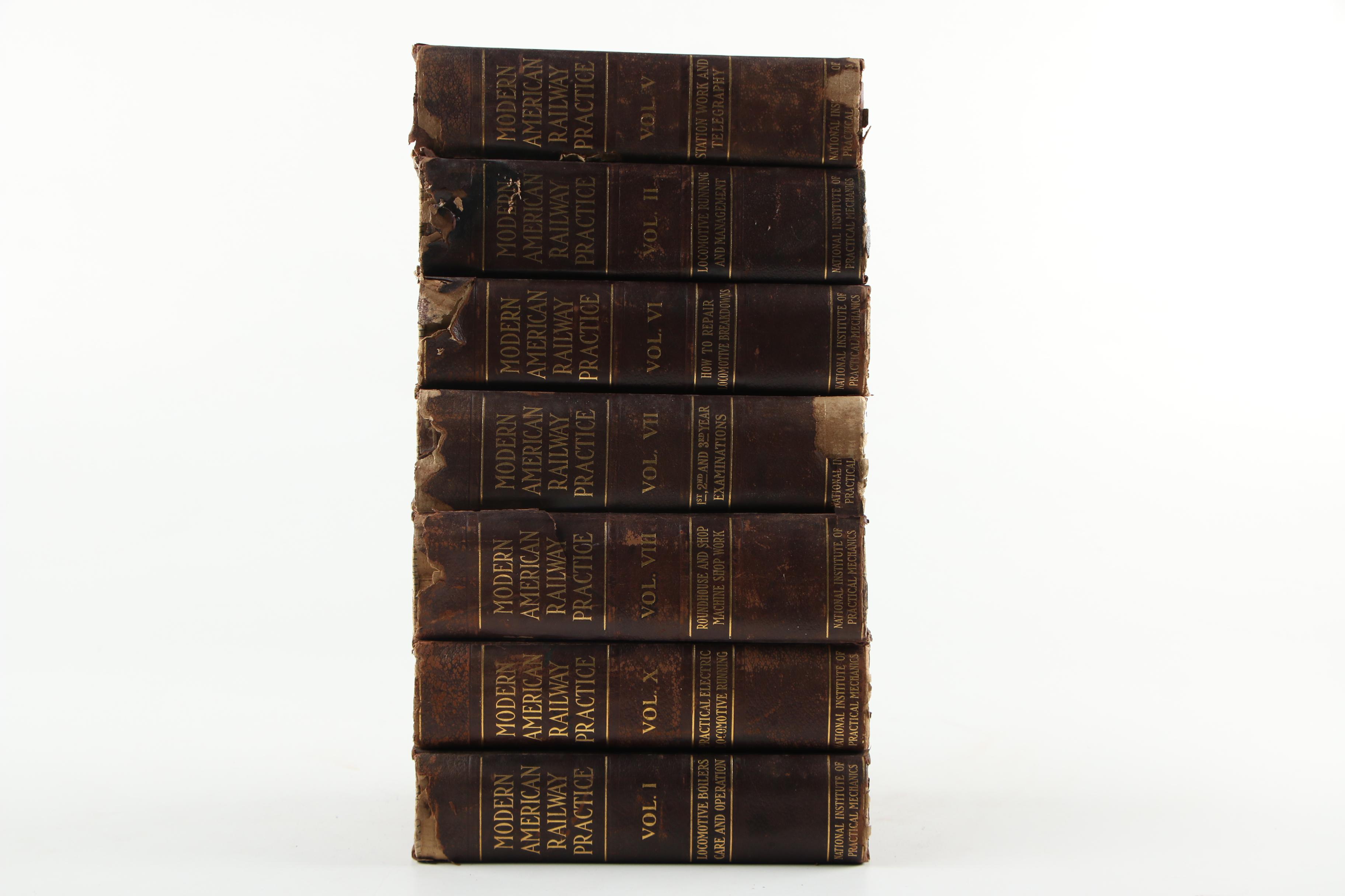 Partial First Edition Set "Modern American Railway Practice" and More, 1900s