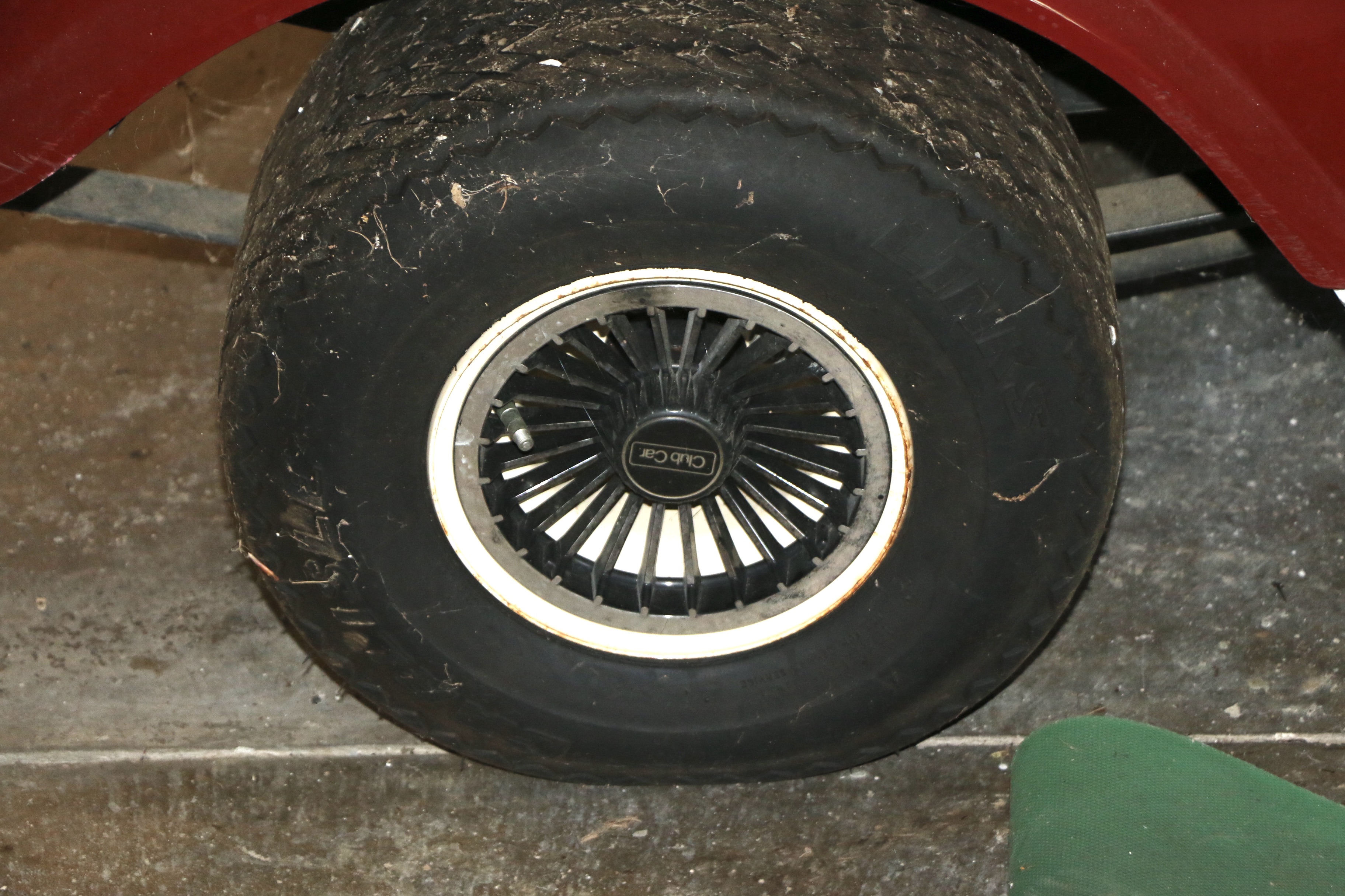 Red Club Car Golf Cart