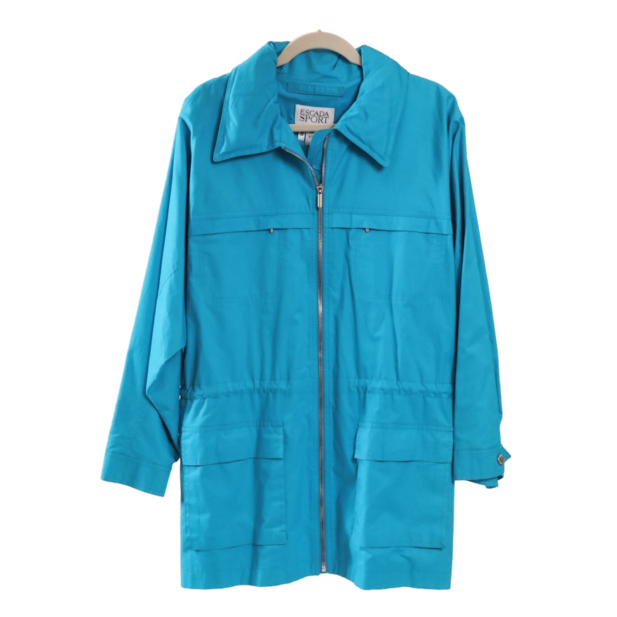 Escada Sport Blue Zipper Front Jacket