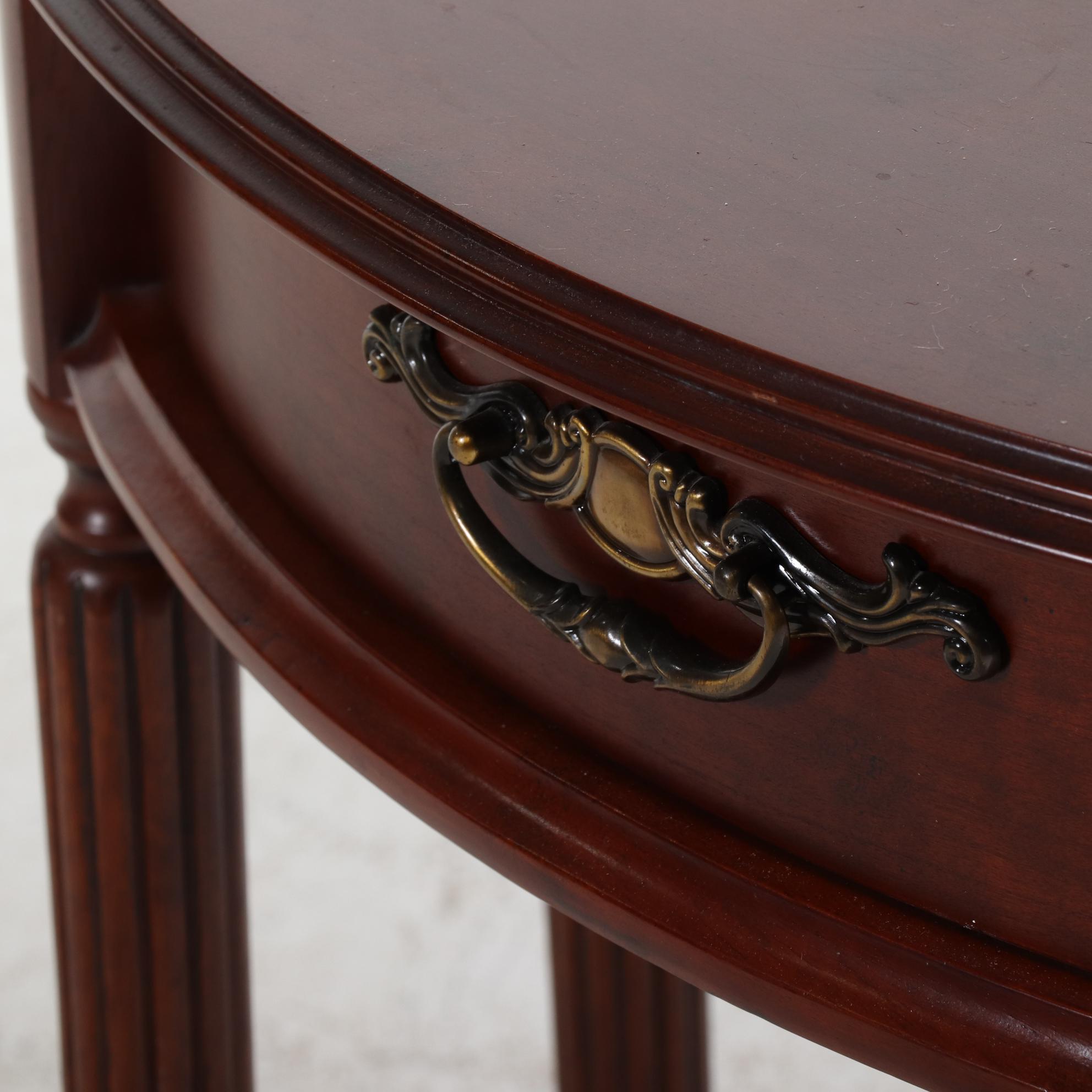 Bombay Company Sheraton Style Demilune Hall Tables