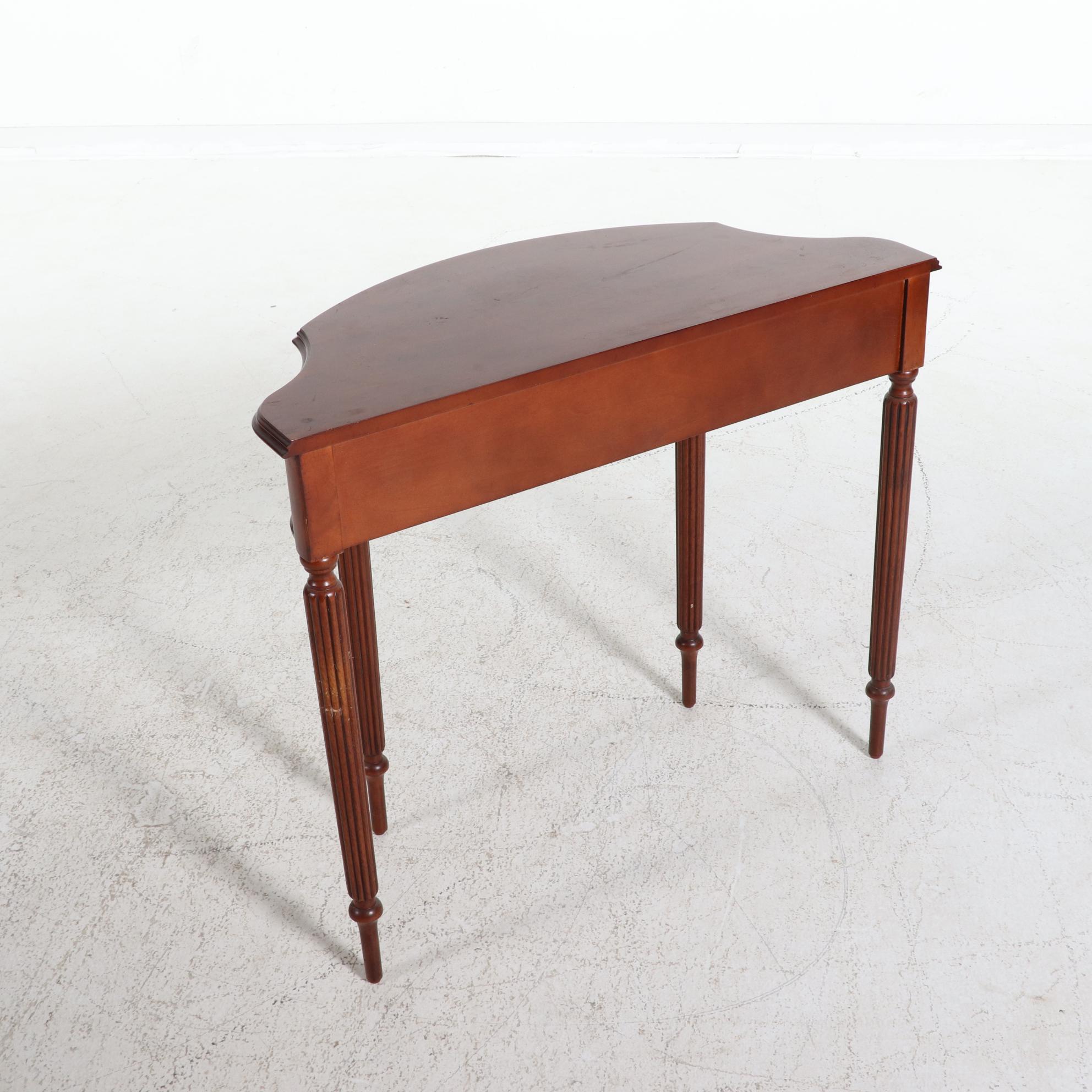 Bombay Company Sheraton Style Demilune Hall Tables