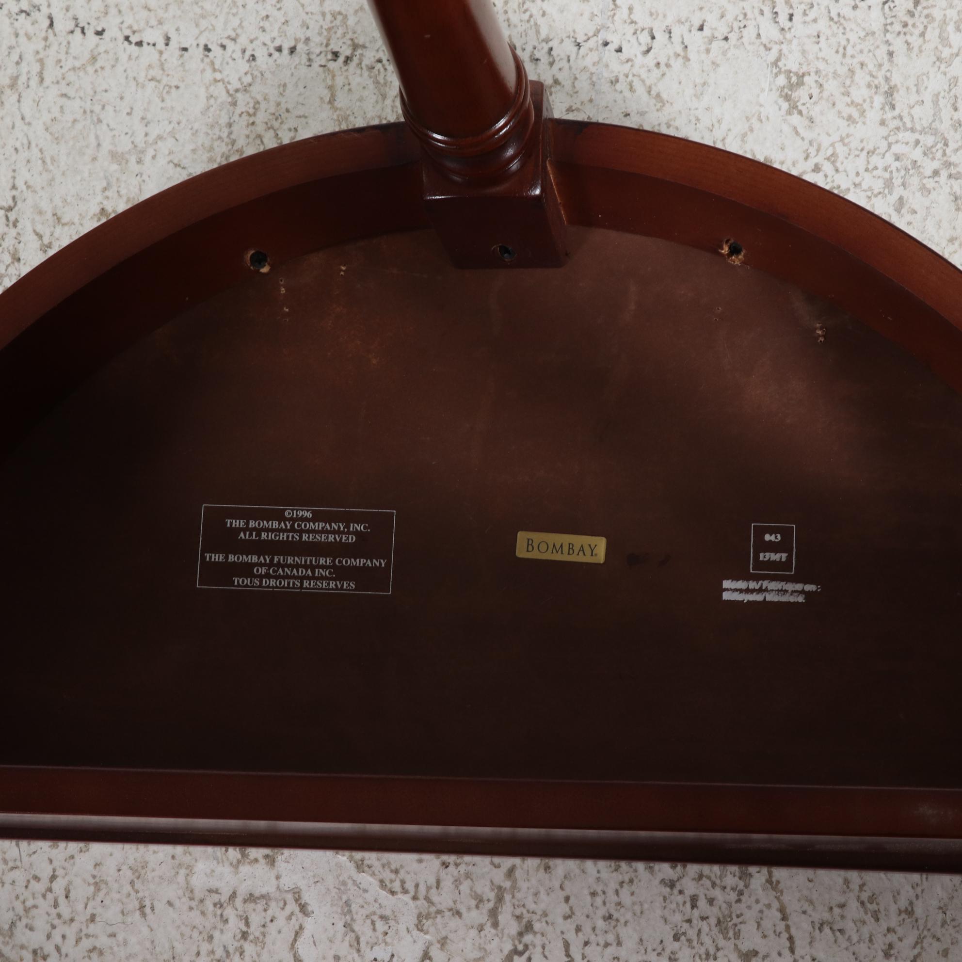 Bombay Company Sheraton Style Demilune Hall Tables