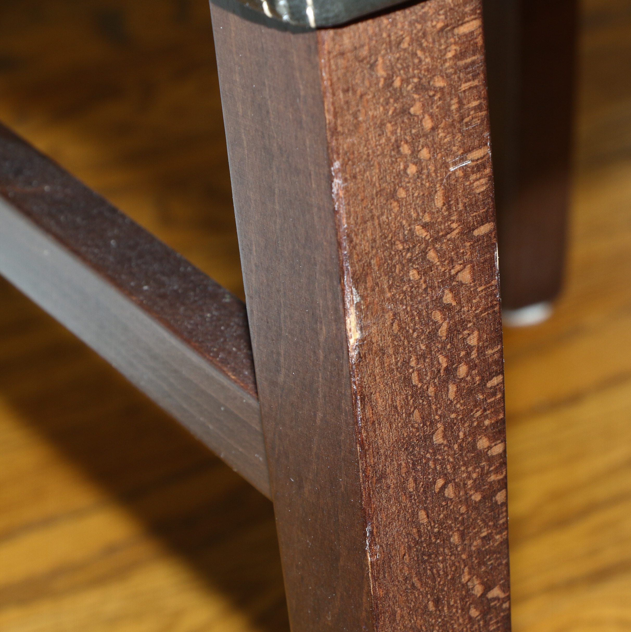 Six Arhaus Italian Leather Armless Dining Chairs, Contemporary