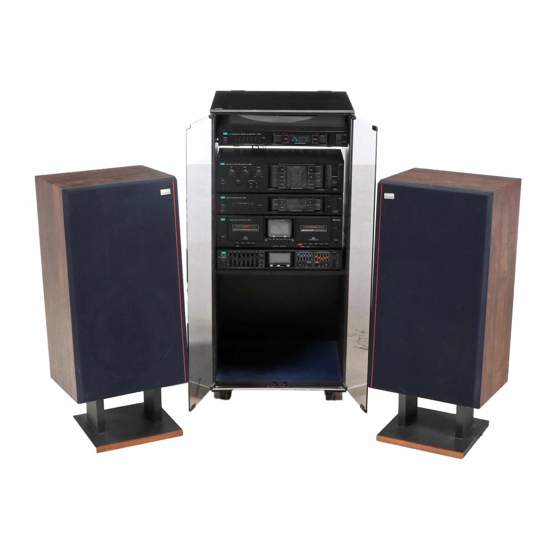 Sansui Stereo Stystem with Turntable and Speakers