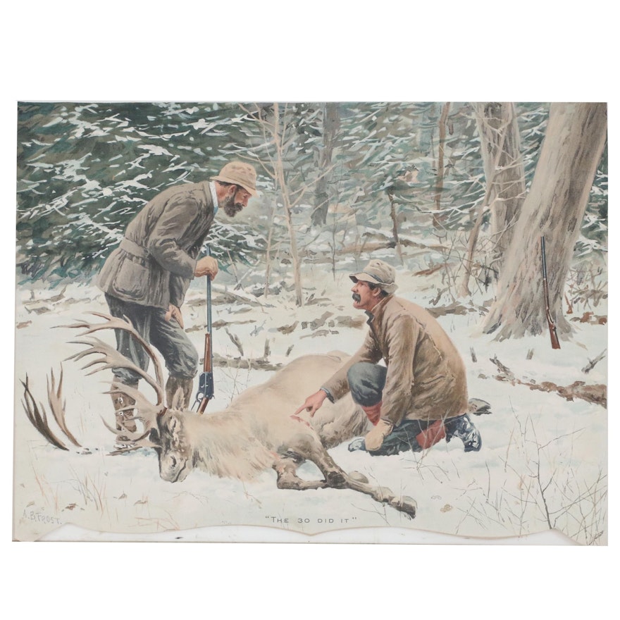 Chromolithograph After A.B. Frost "The 30 Did It"