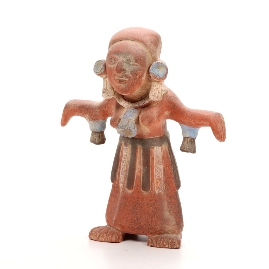 Pre-Columbian Style Female Figural Terracotta Vessel