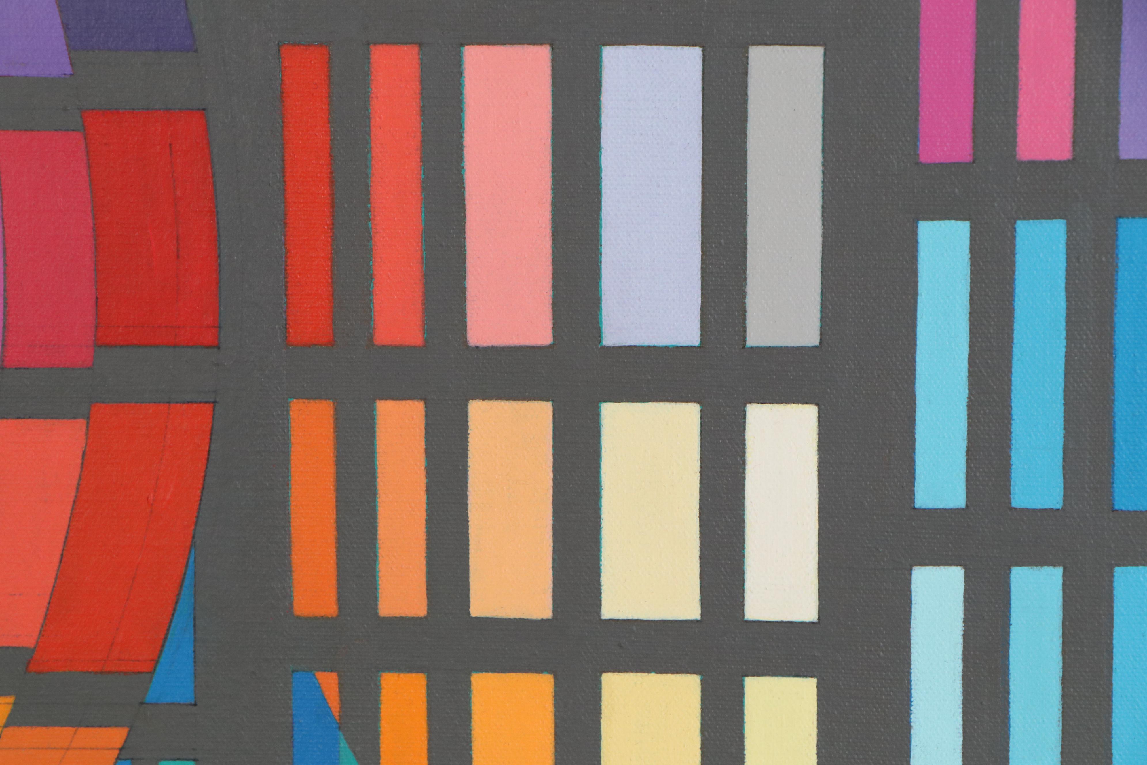 Howard Dubin Abstract Polychrome Oil Painting, 1978