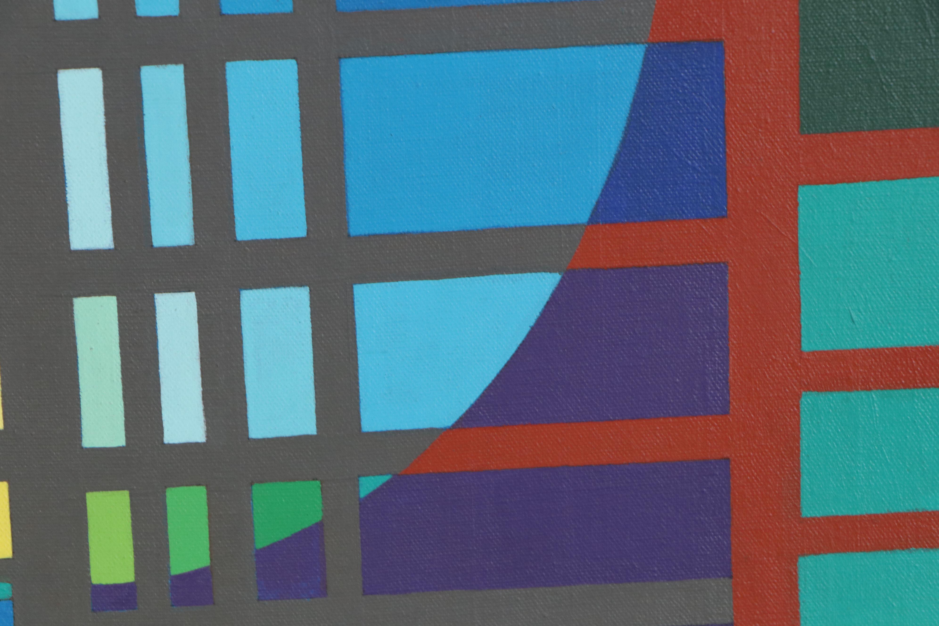 Howard Dubin Abstract Polychrome Oil Painting, 1978