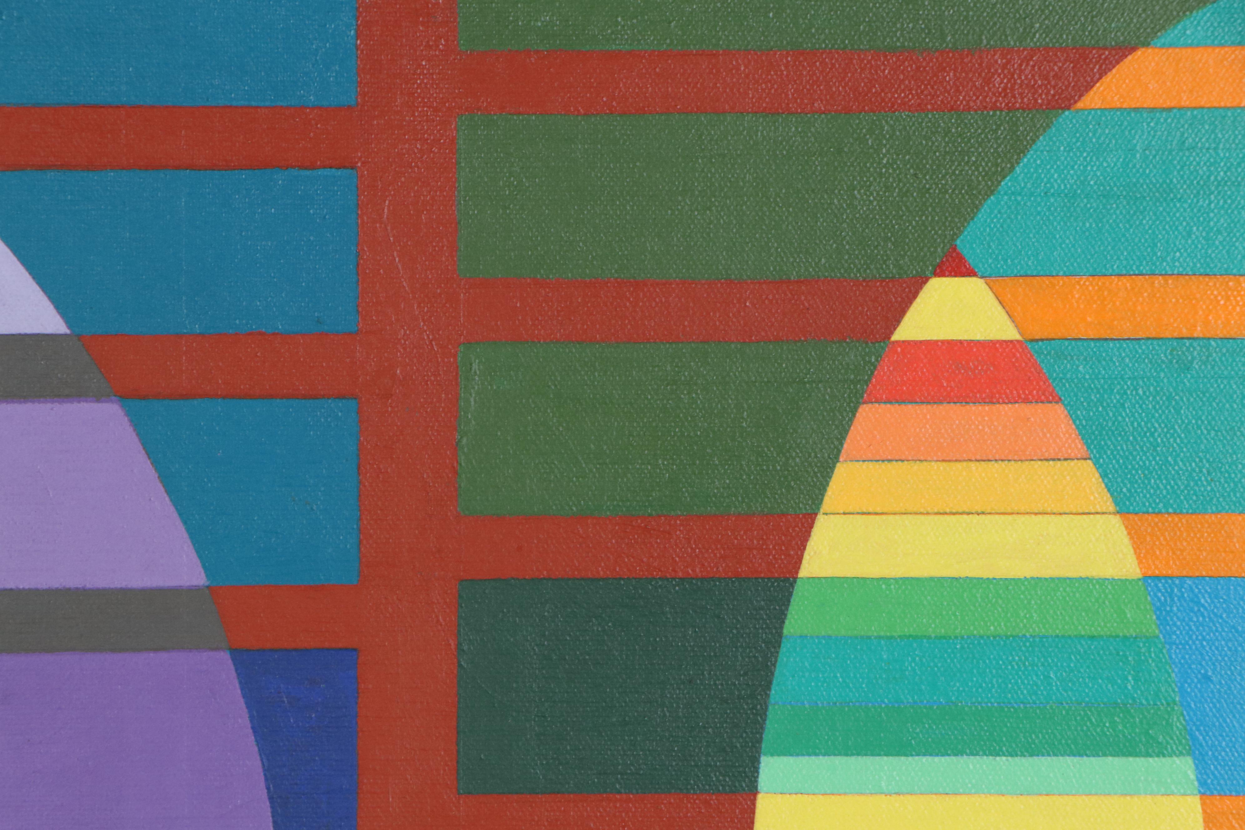 Howard Dubin Abstract Polychrome Oil Painting, 1978