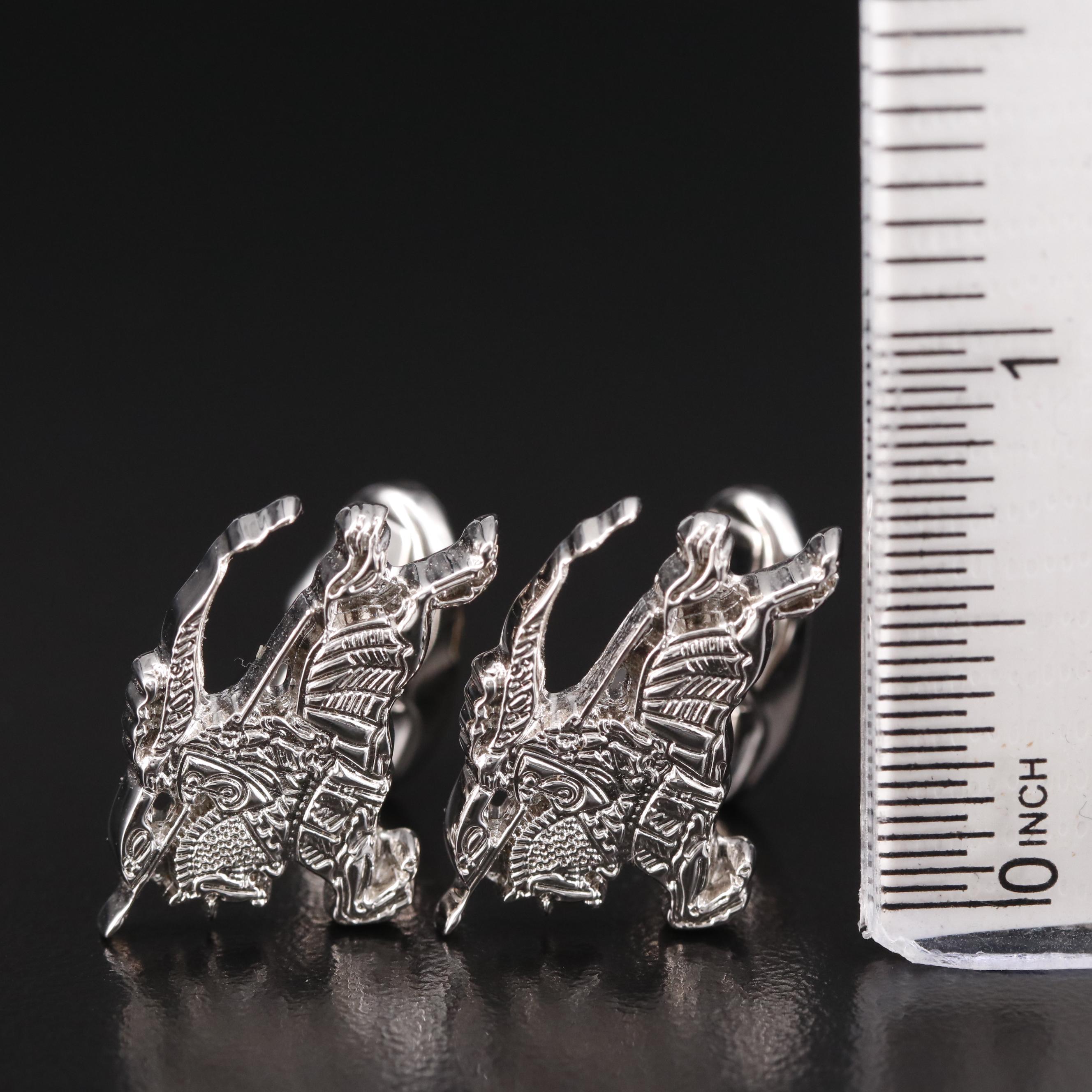 Burberry "Equestrian Knight" Cufflinks with Box