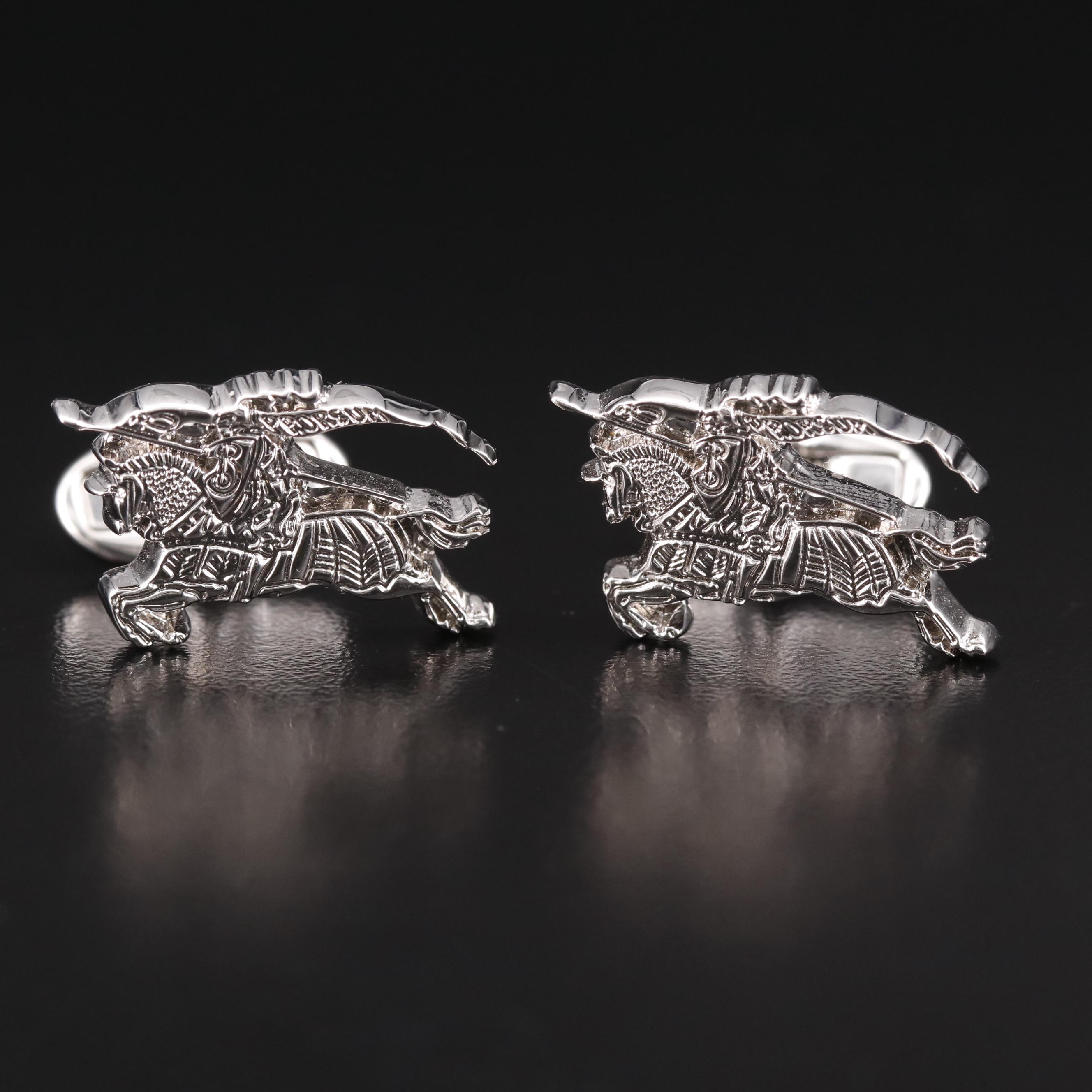 Burberry "Equestrian Knight" Cufflinks with Box