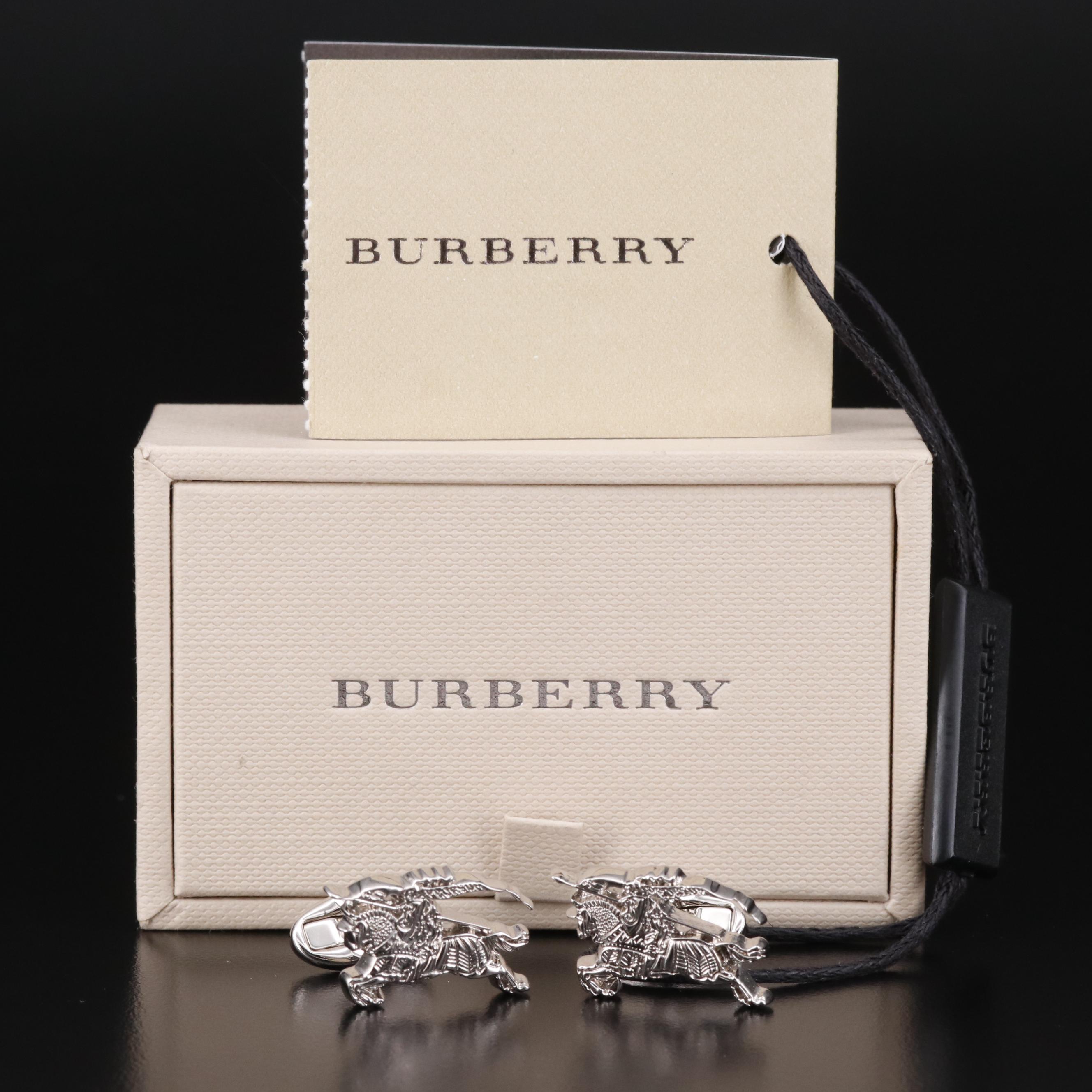 Burberry "Equestrian Knight" Cufflinks with Box