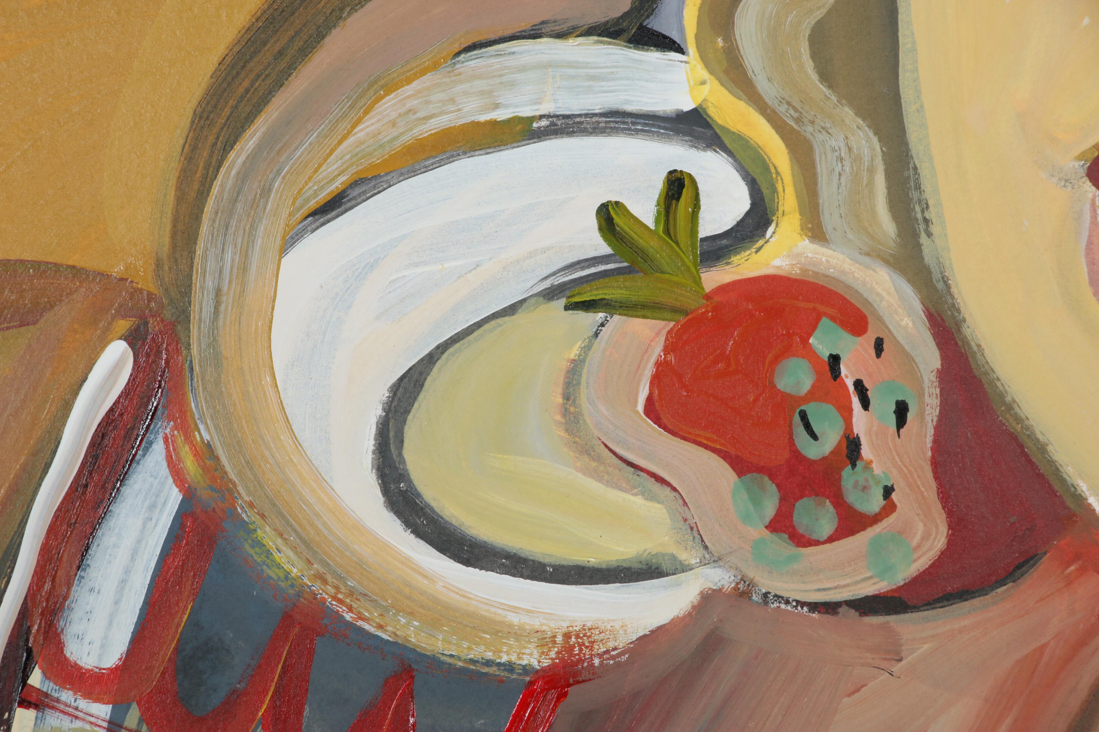 Amy Giust Acrylic Painting "Eating Strawberries"
