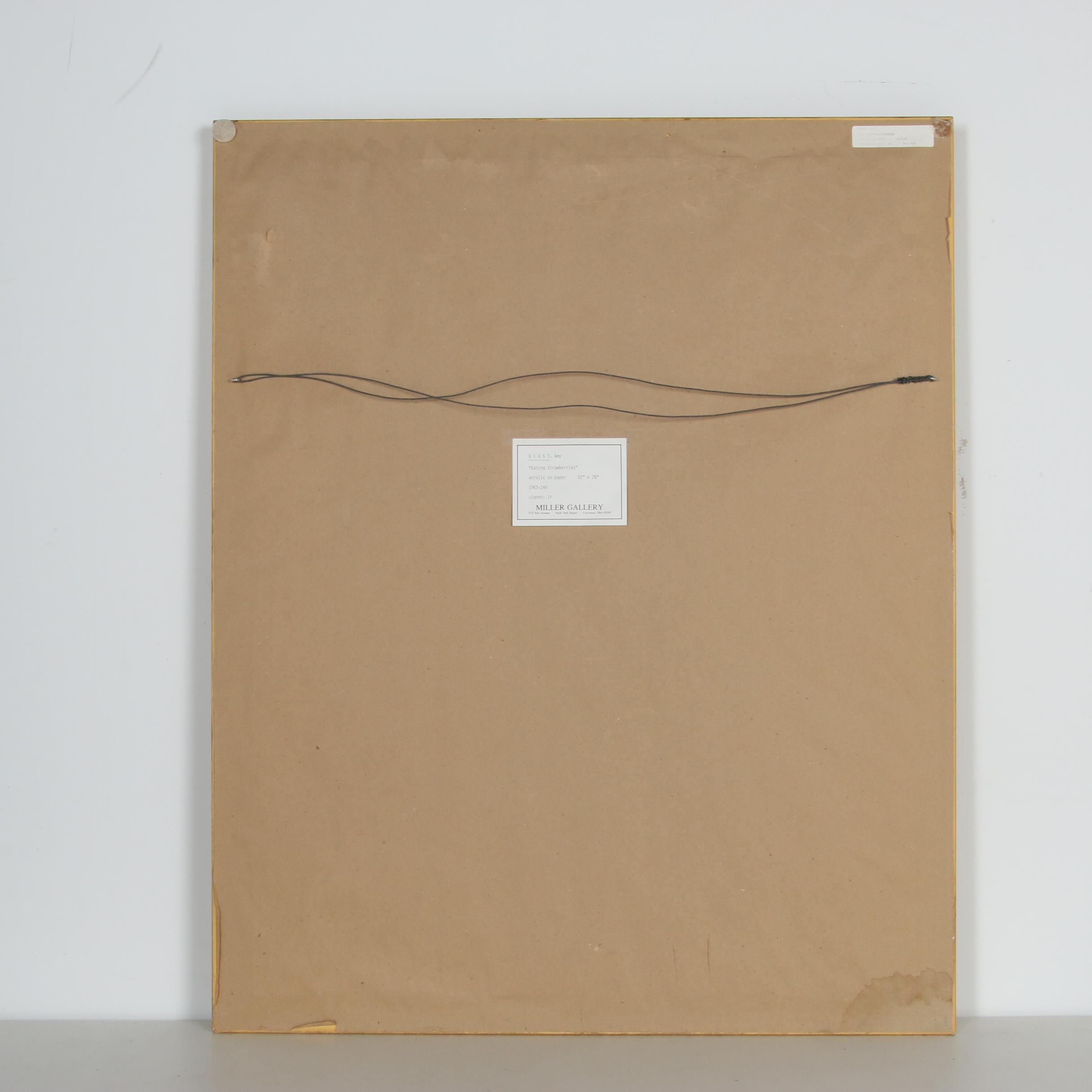 Amy Giust Acrylic Painting "Eating Strawberries"