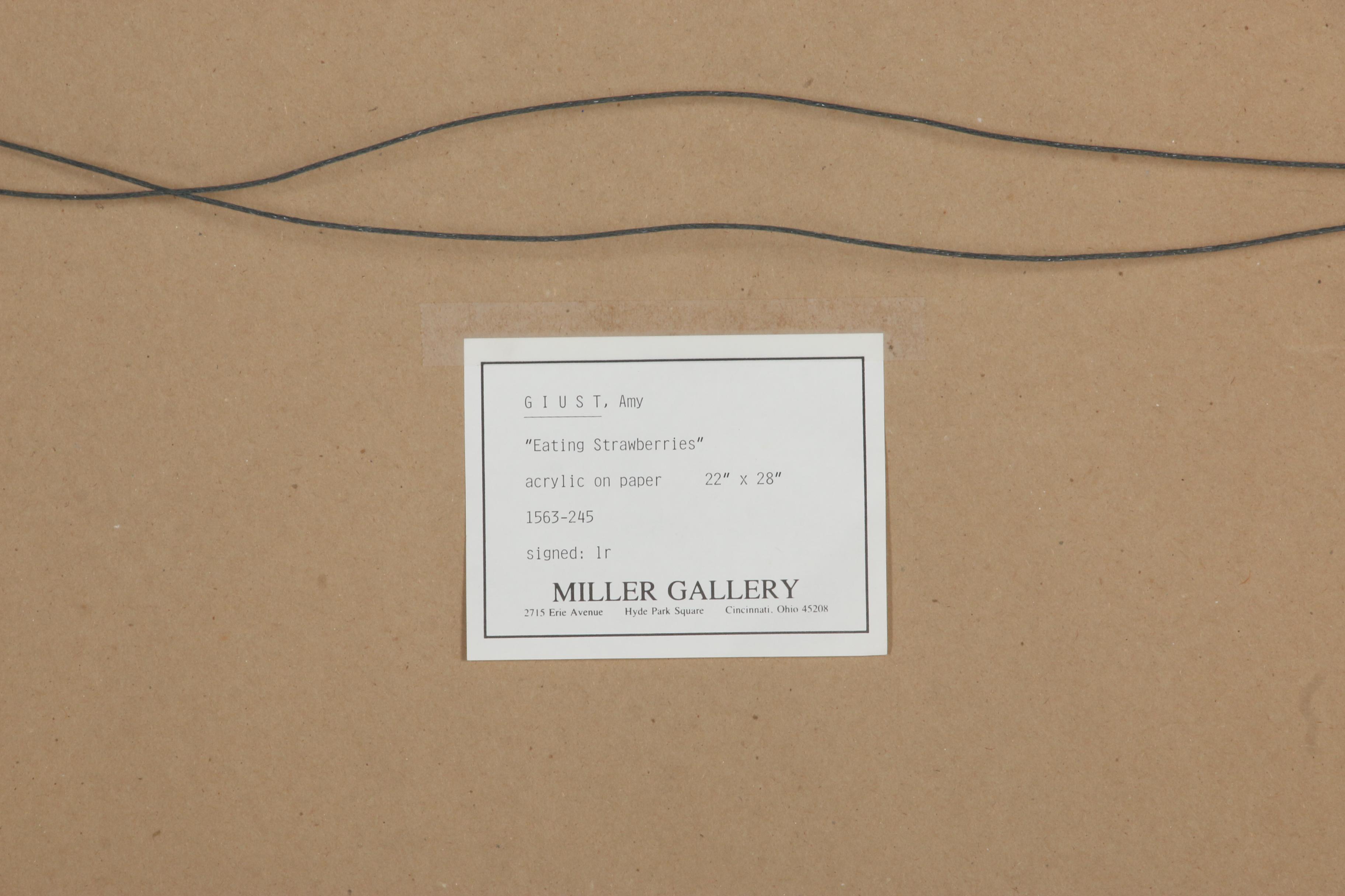 Amy Giust Acrylic Painting "Eating Strawberries"