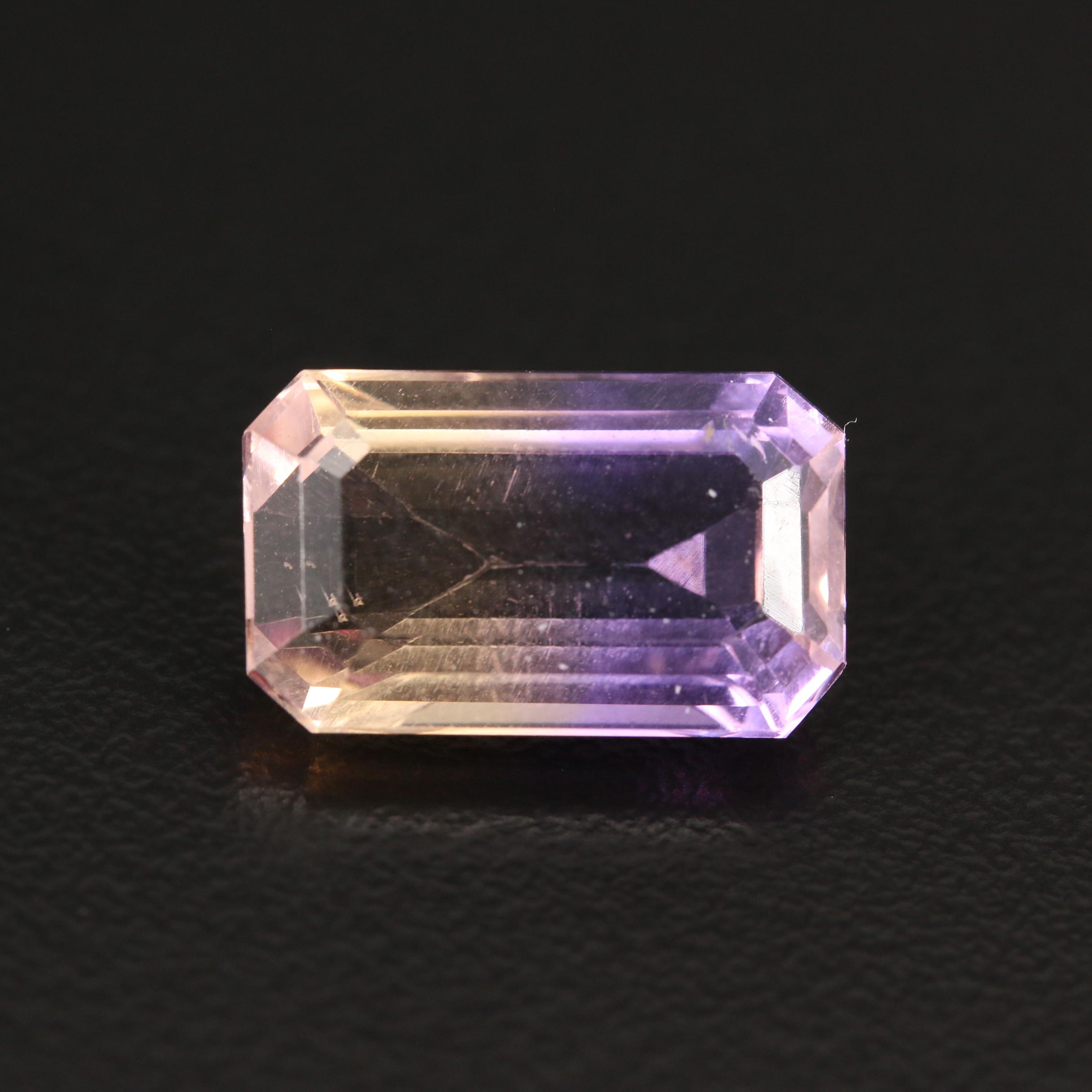 Loose 7.07 CT Rectangular Ametrine