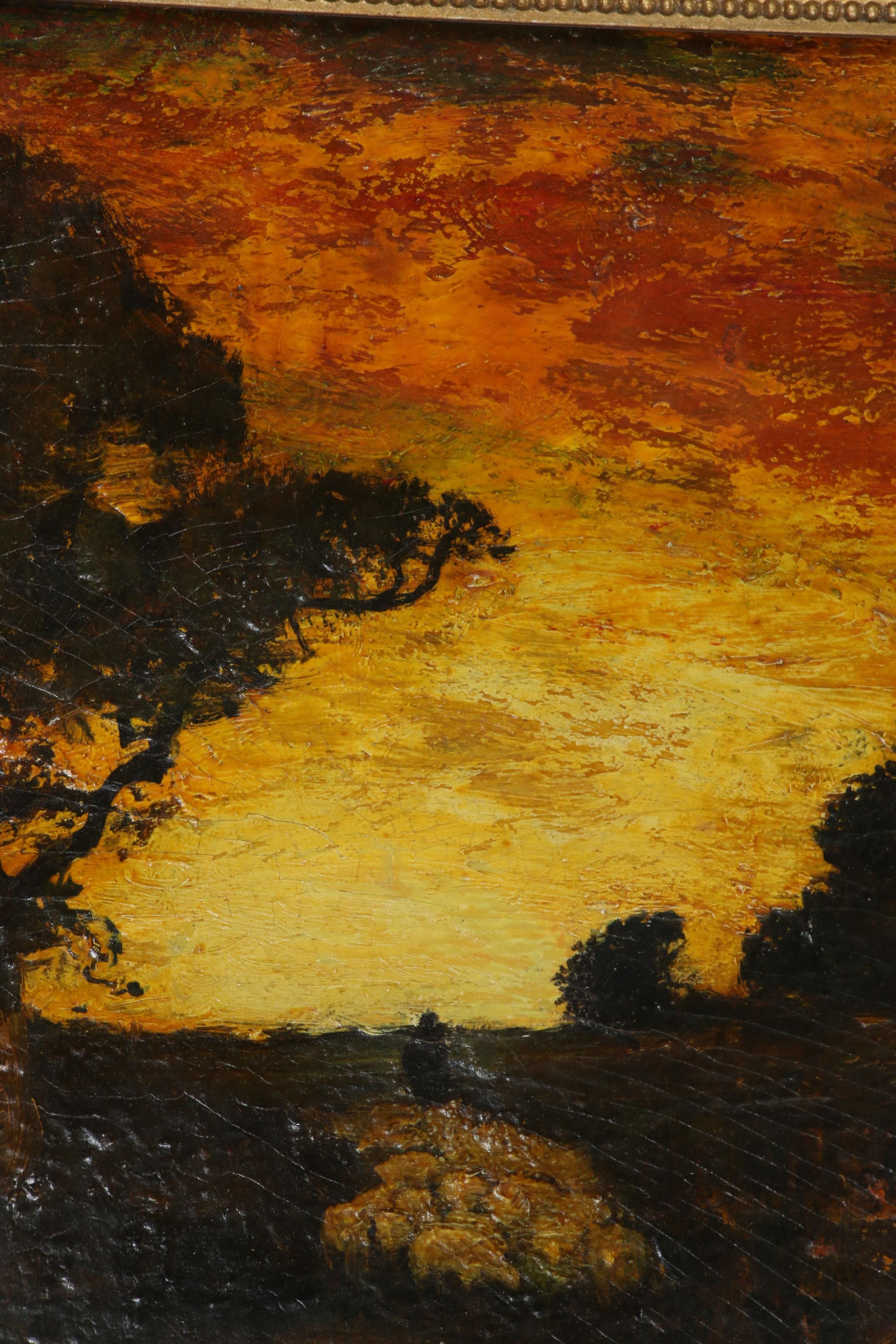 Tonalist Style Landscape Oil Painting, 20th Century