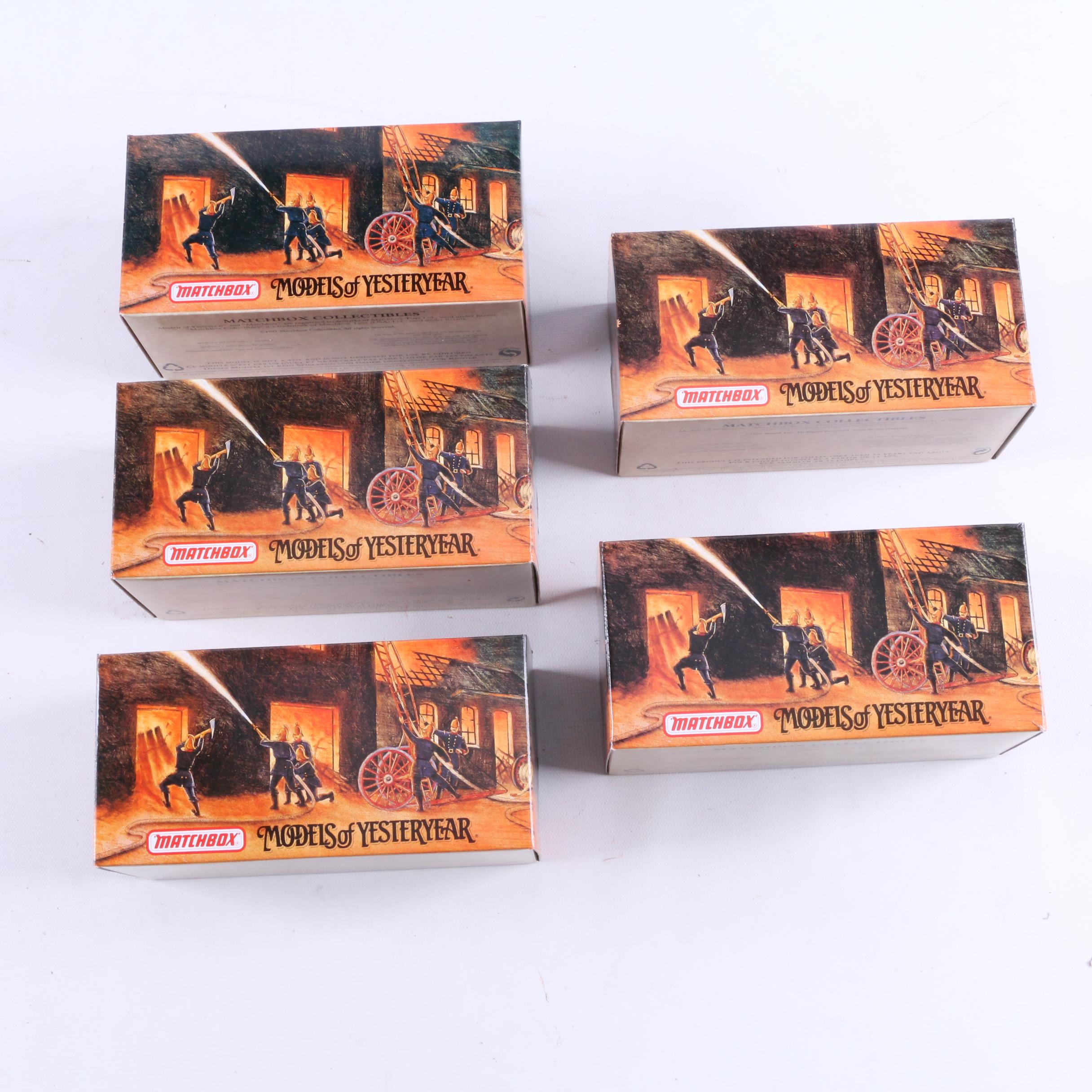 Matchbox "Fire Engine Series" Set of Five Model Fire Trucks