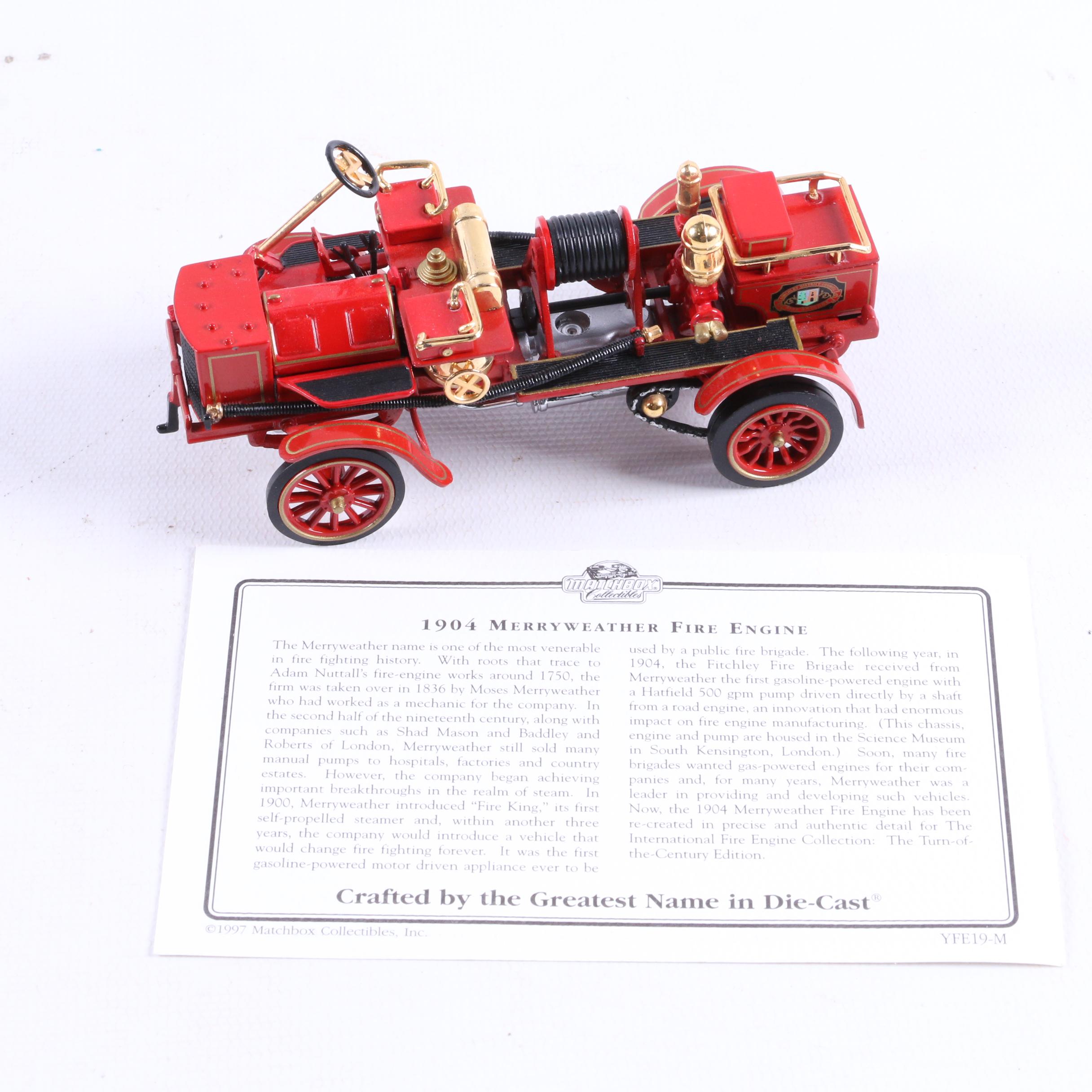 Matchbox "Fire Engine Series" Set of Five Model Fire Trucks