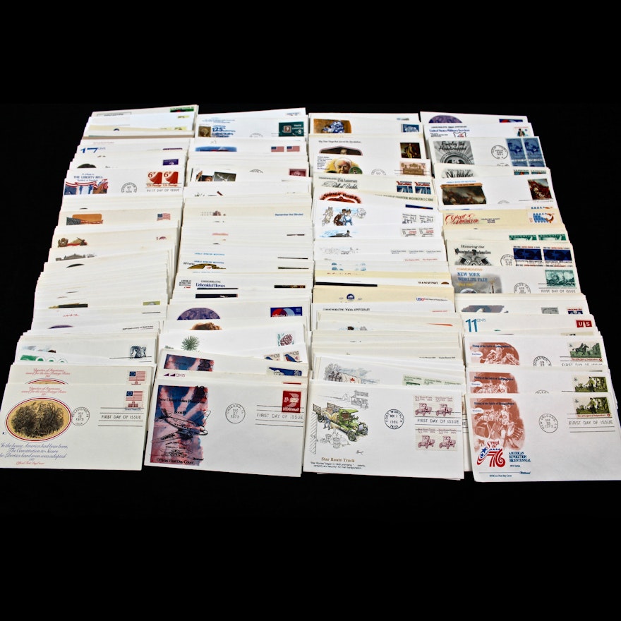322 US First Day Postal Covers with Cachets, Mid to Late 20th Century