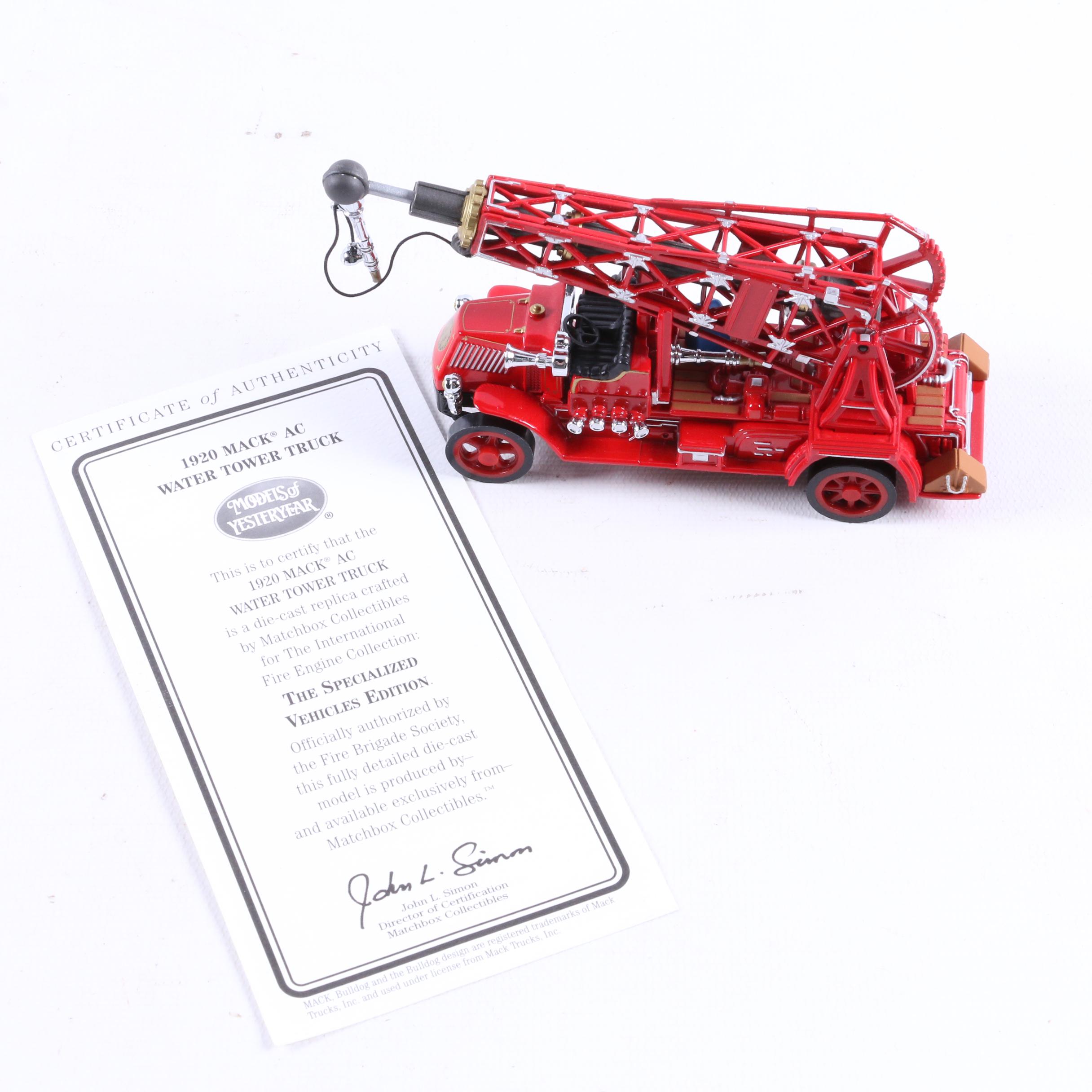 Matchbox "Fire Engine Series" Set of Five Model Fire Trucks