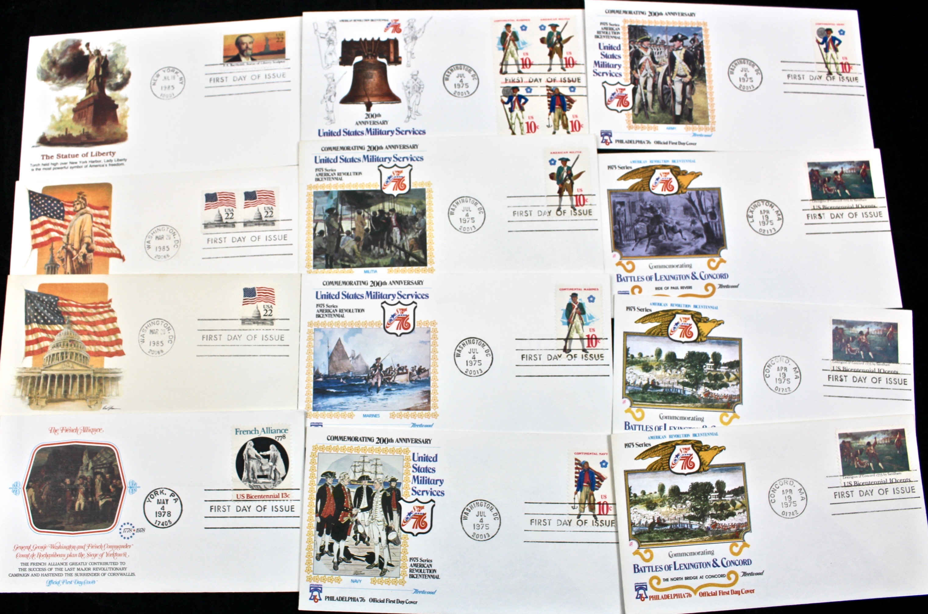 322 US First Day Postal Covers with Cachets, Mid to Late 20th Century