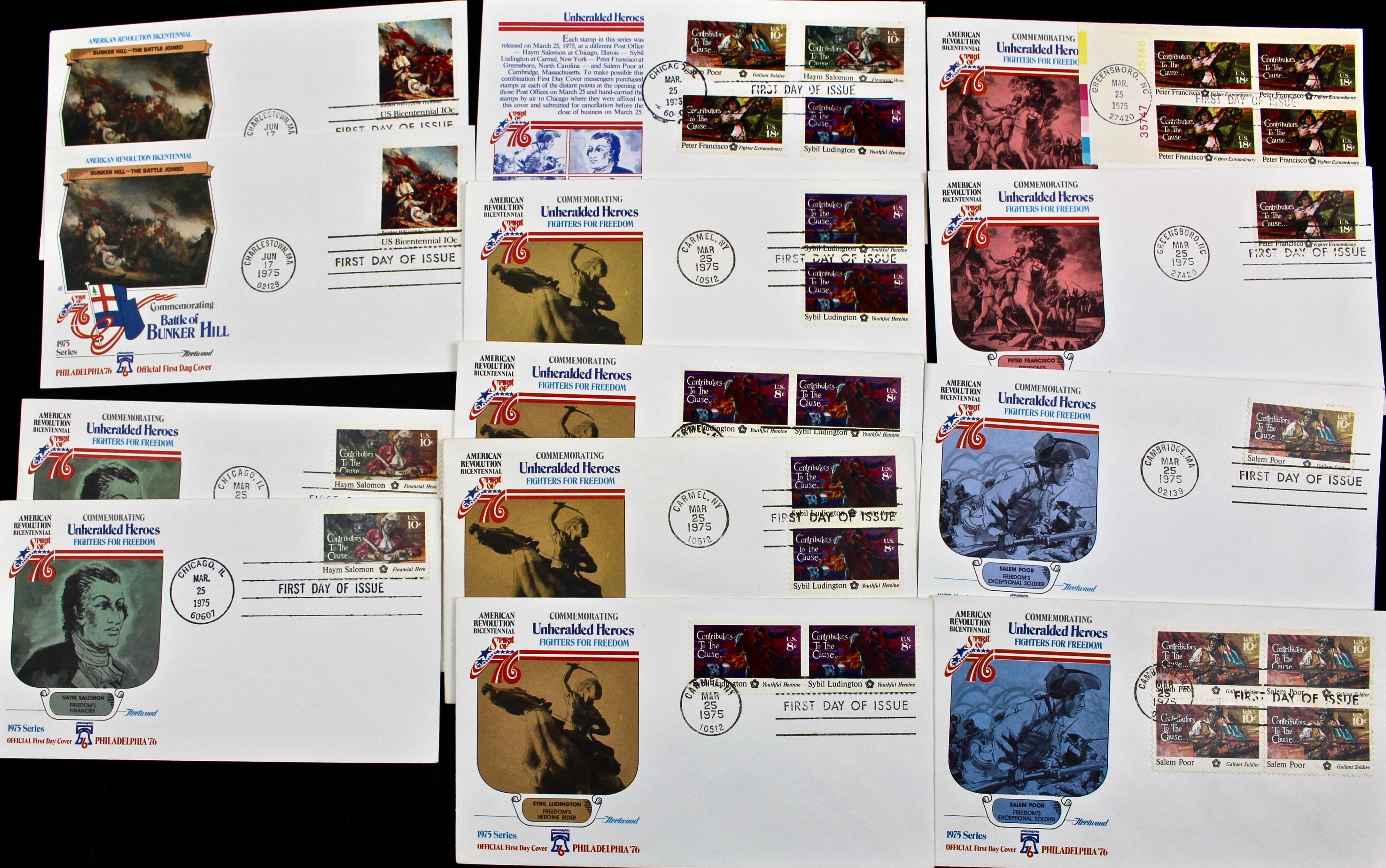 322 US First Day Postal Covers with Cachets, Mid to Late 20th Century