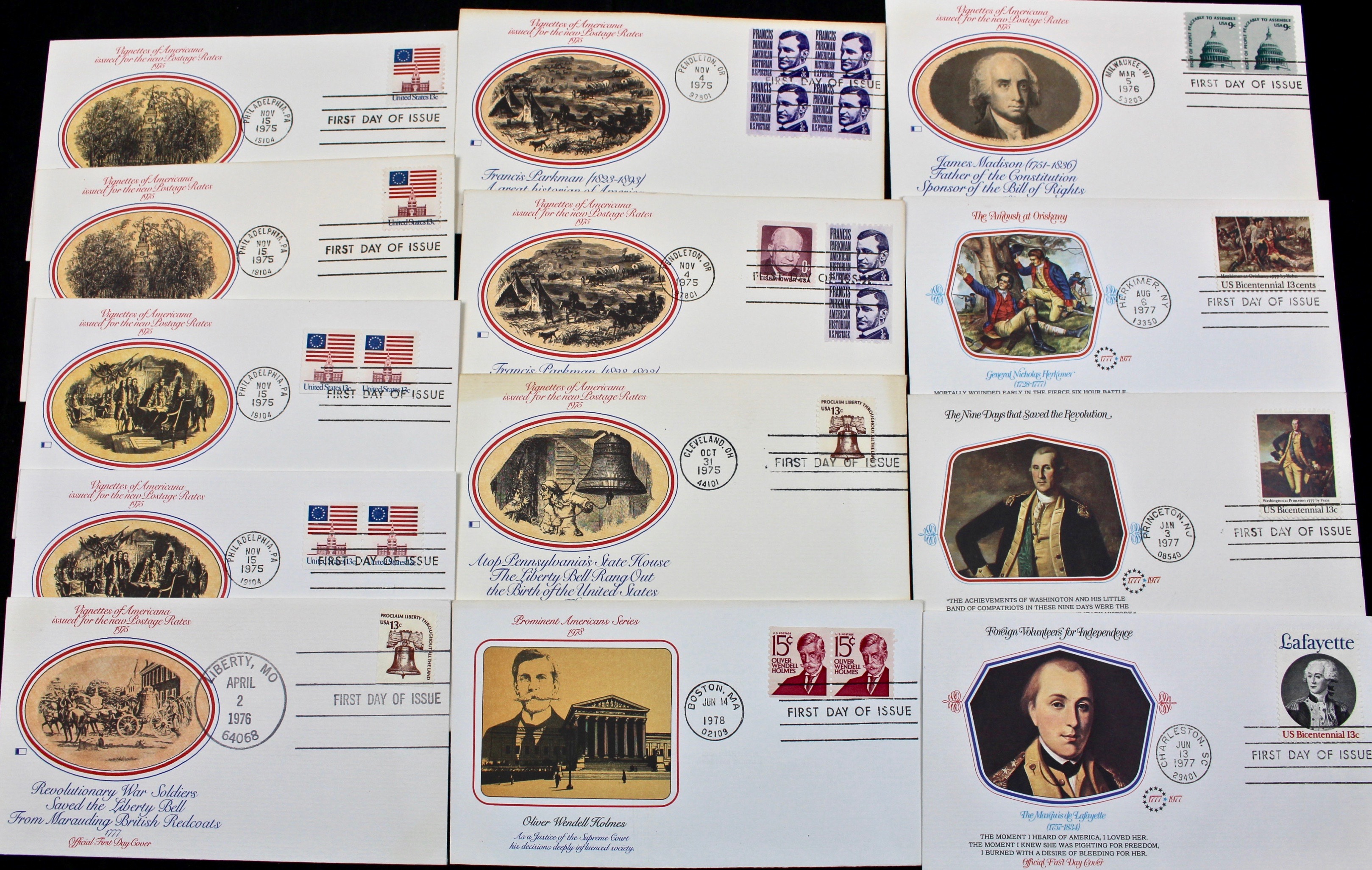 322 US First Day Postal Covers with Cachets, Mid to Late 20th Century