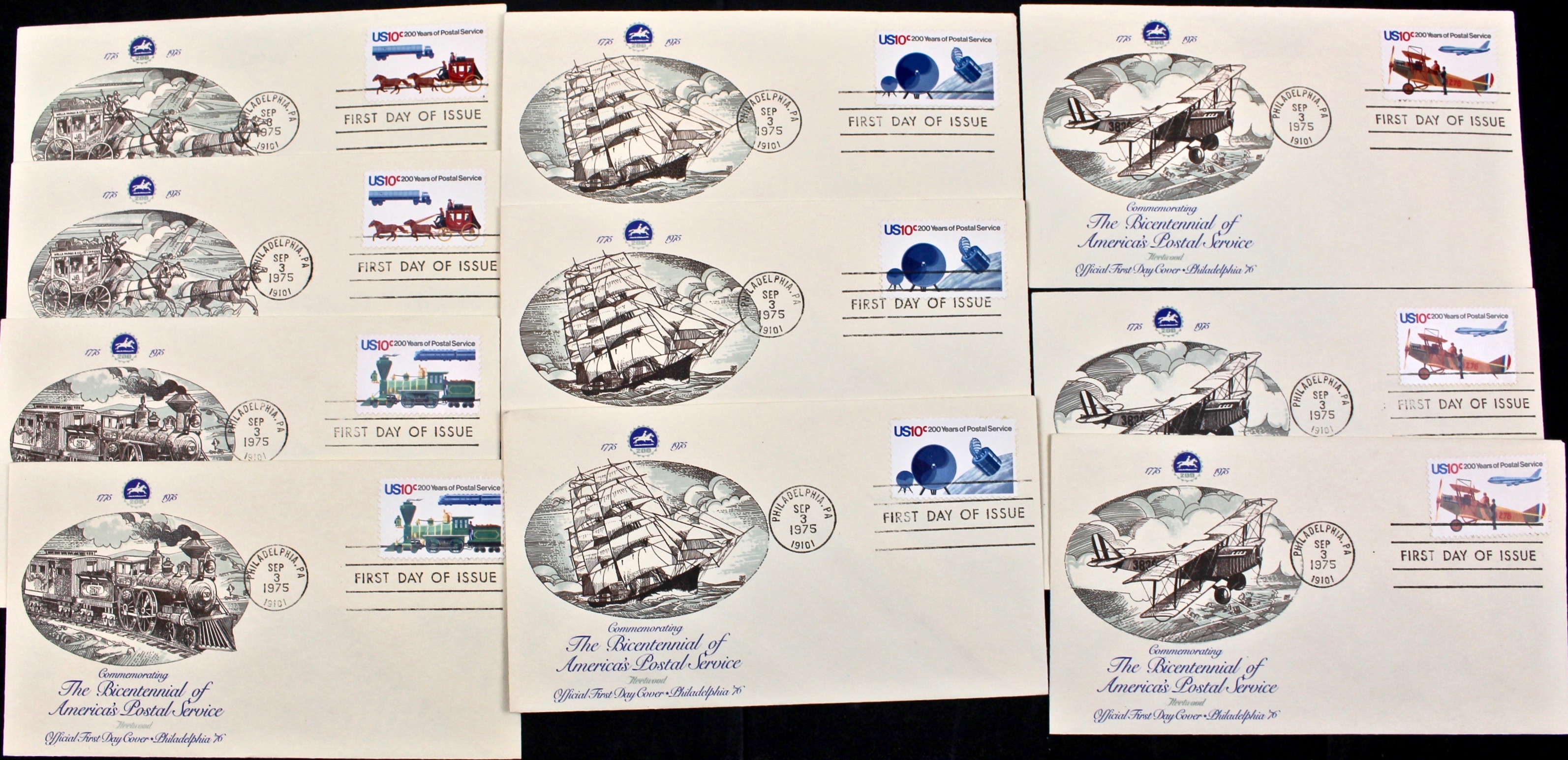 322 US First Day Postal Covers with Cachets, Mid to Late 20th Century