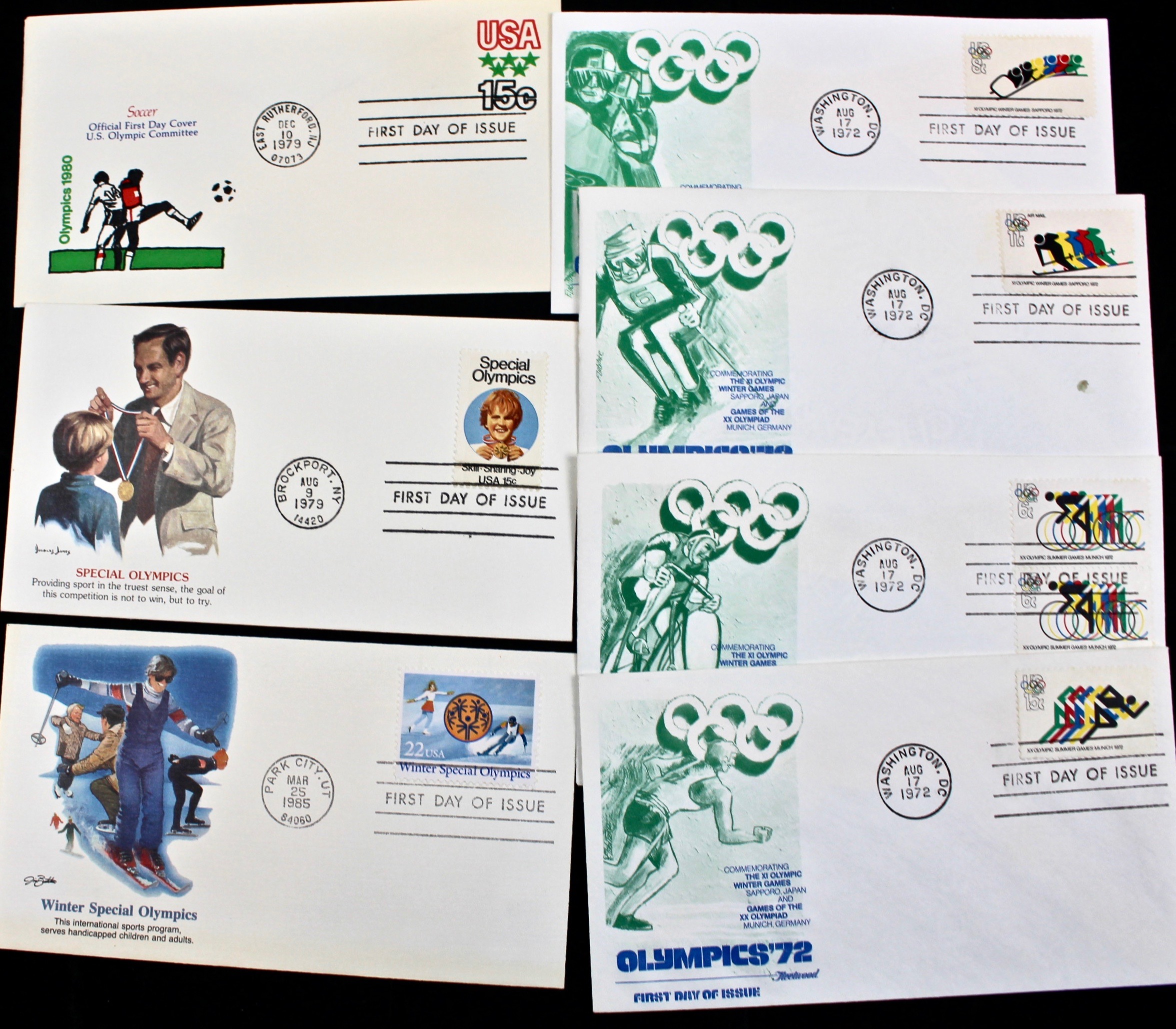 322 US First Day Postal Covers with Cachets, Mid to Late 20th Century