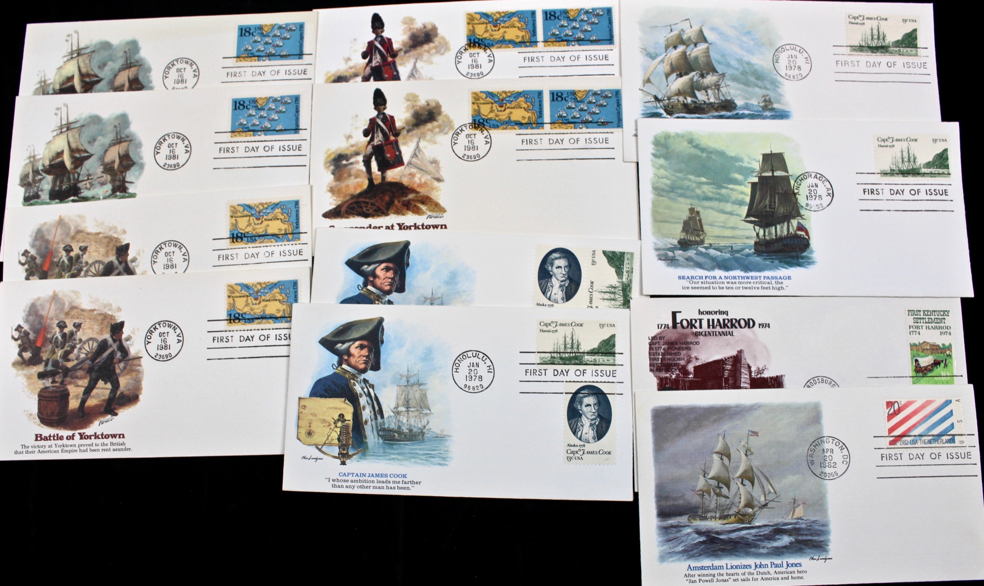 322 US First Day Postal Covers with Cachets, Mid to Late 20th Century