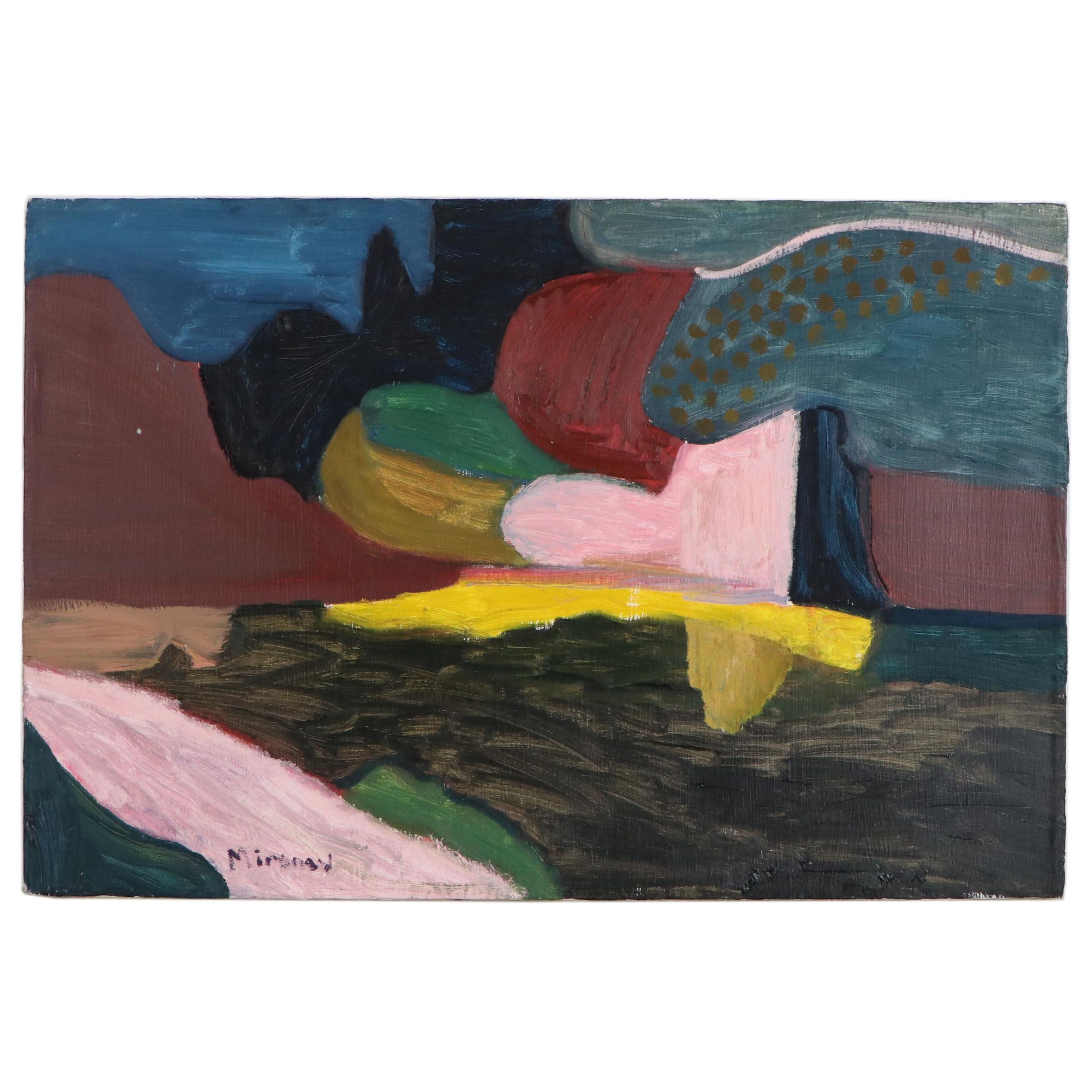 Jerry Mironov Expressionist Style Landscape Oil Painting