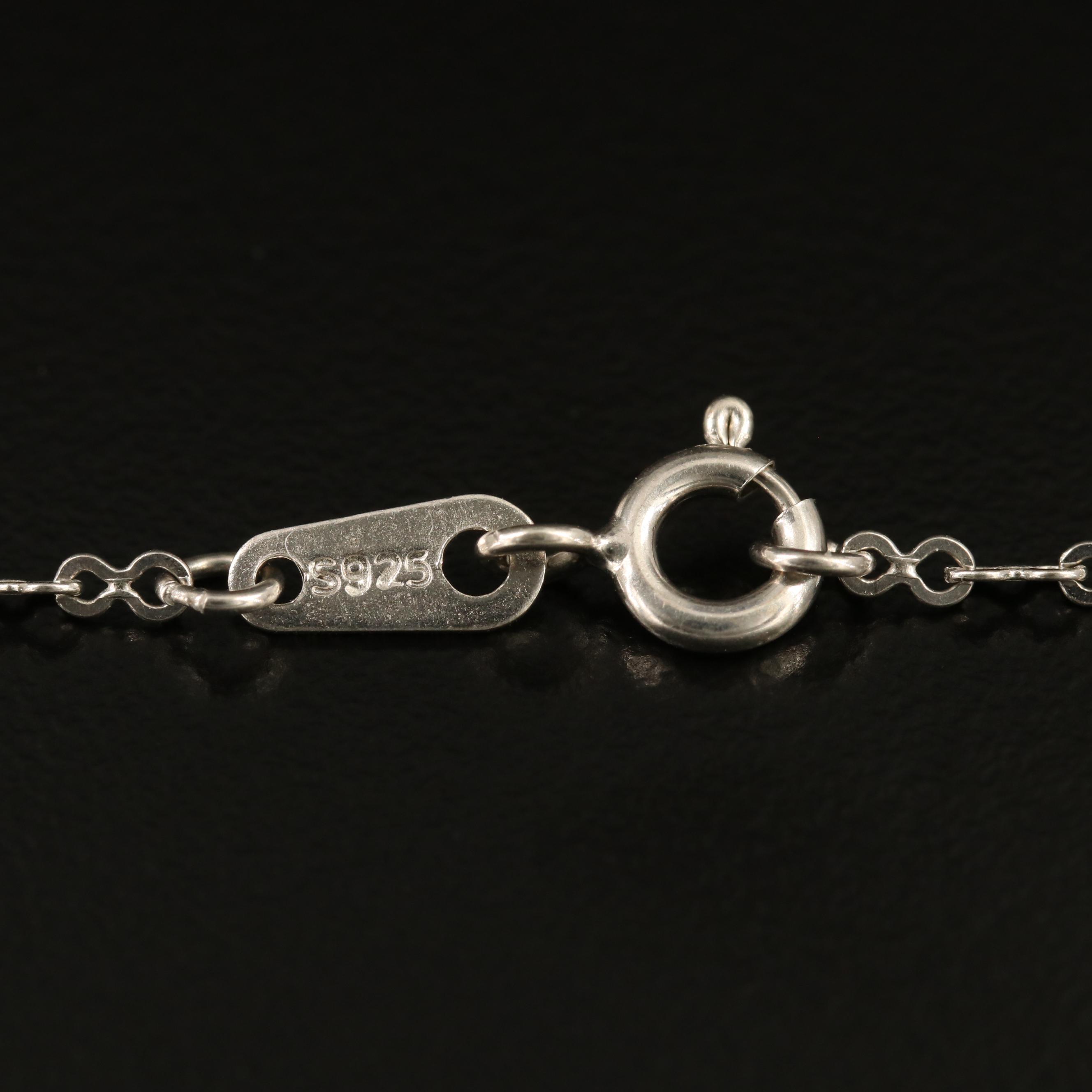 Sterling Silver Pearl Stylized Manta Ray Necklace