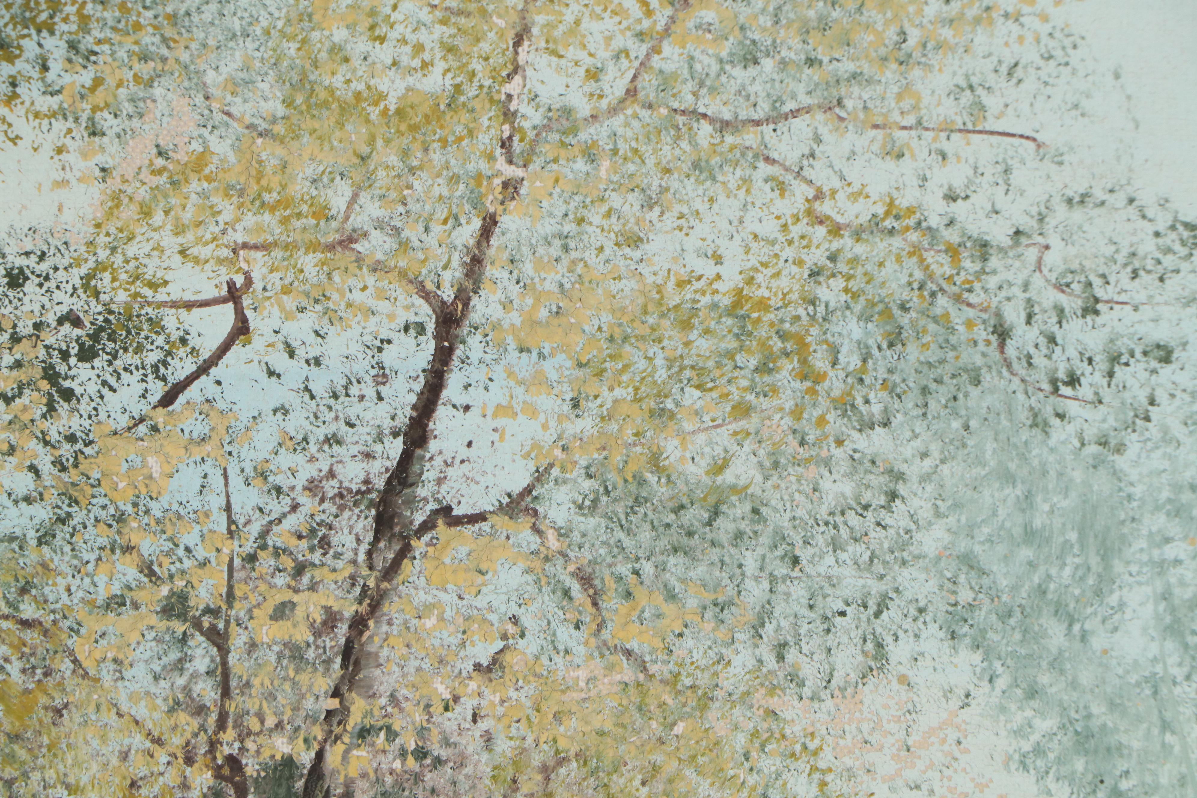 E. Neuhold Landscape Oil Painting, Mid 20th Century