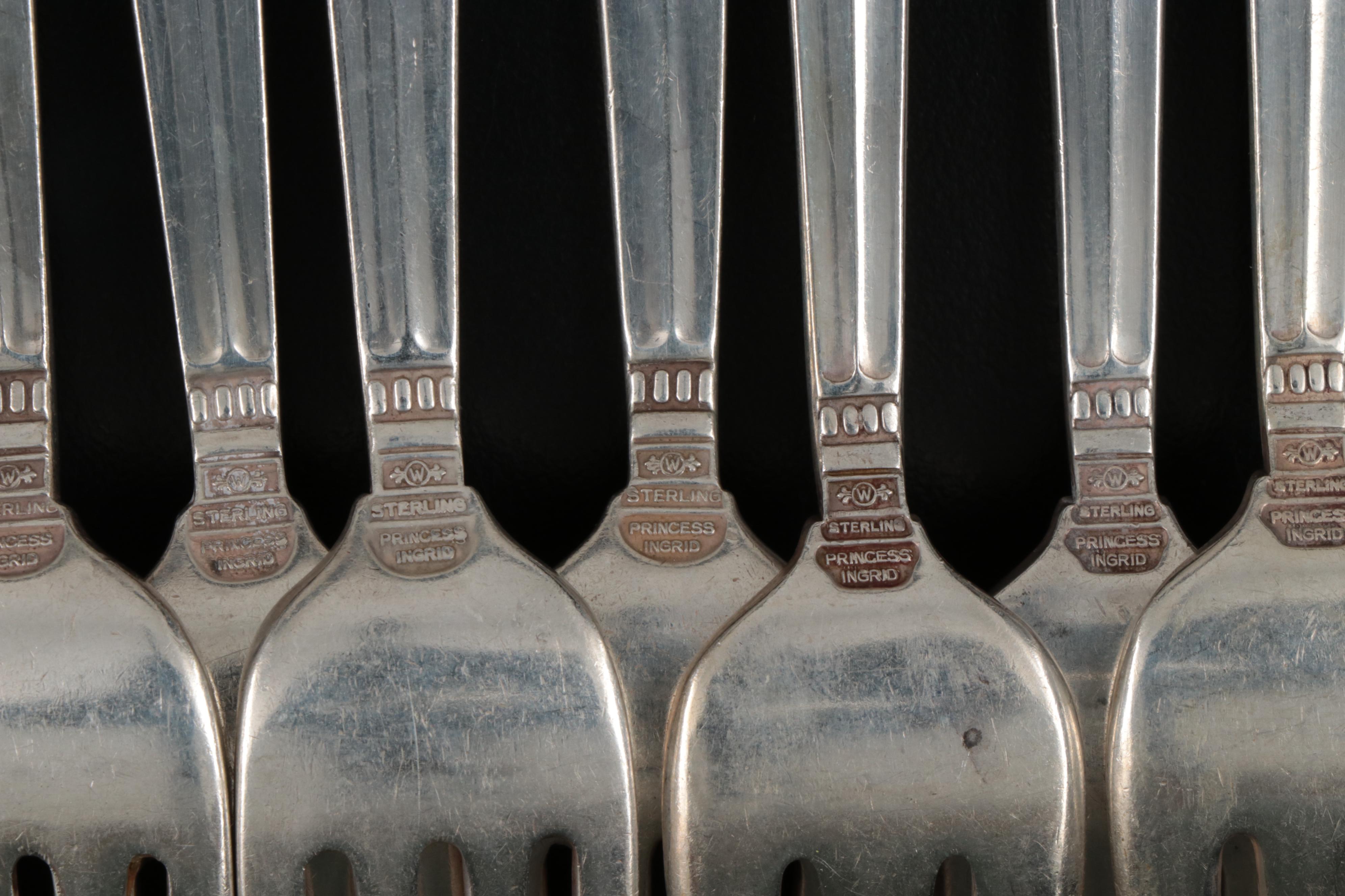 Frank M. Whiting "Princess Ingrid" Sterling Silver Flatware and Serving Utensils