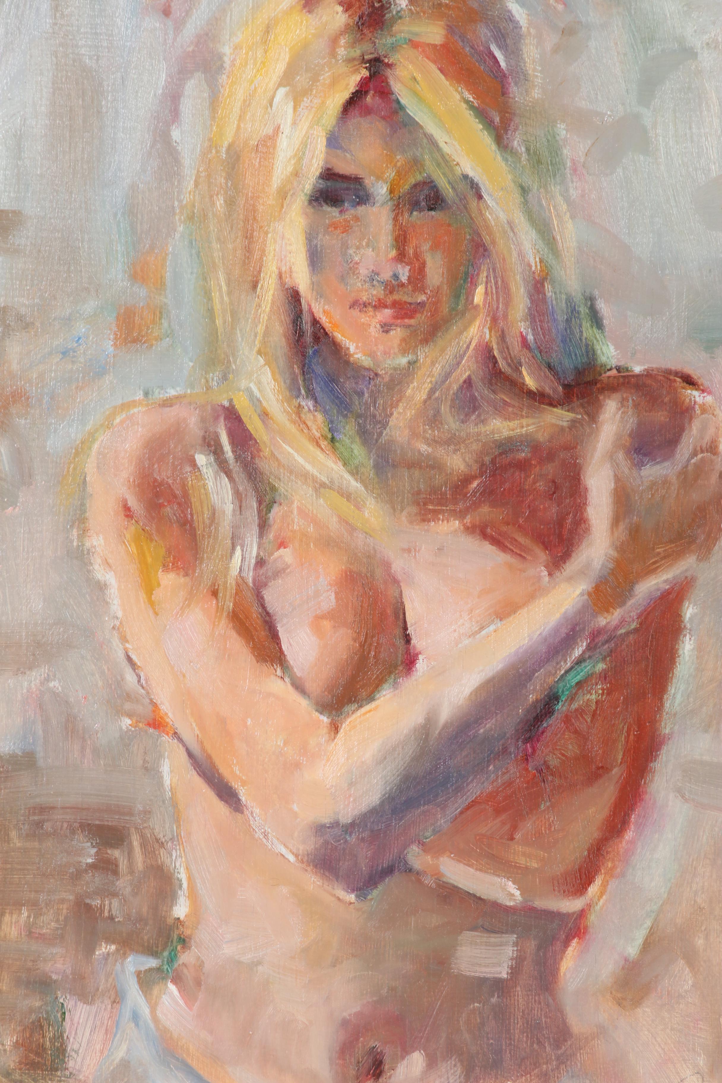 Rebecca Pearl Figure Oil Painting of Female Nude